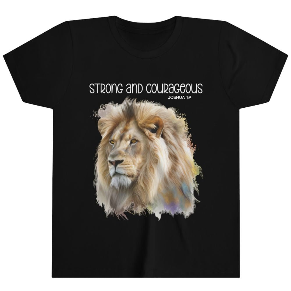 Strong and Courageous Youth Relaxed - Fit T-Shirt - Jesus Passion Apparel