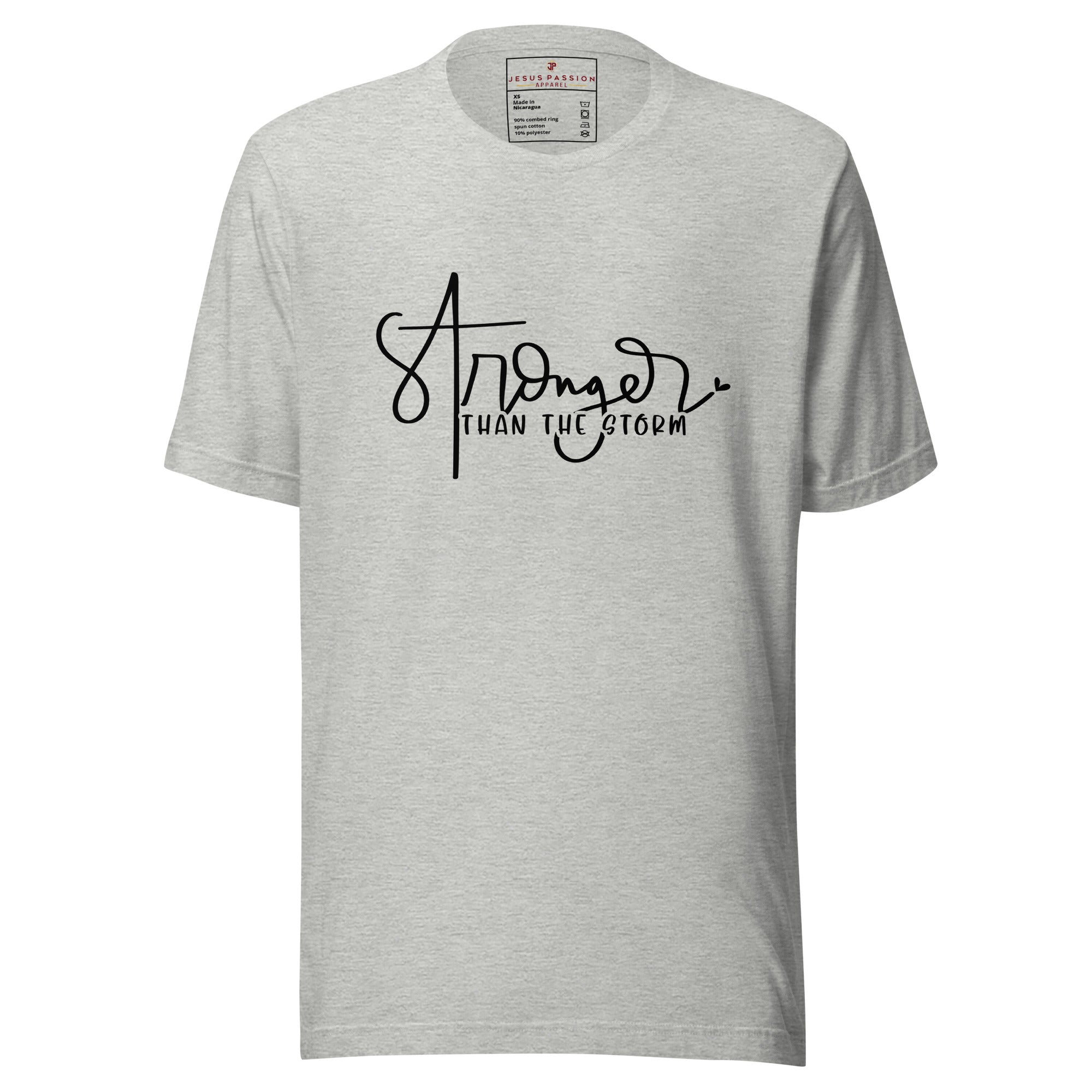 Stronger Than The Storm Jersey Short Sleeve T-Shirt - Jesus Passion Apparel