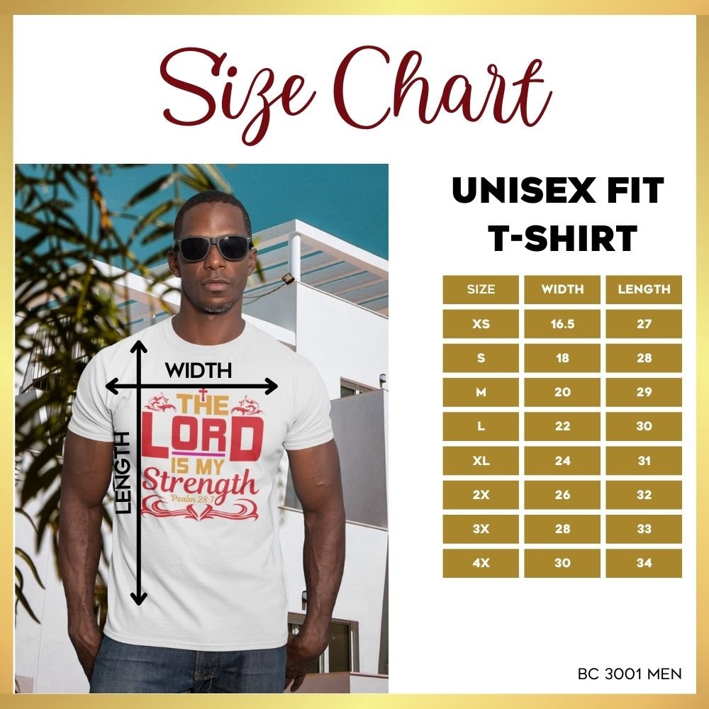 The Lord is My Strength Jersey Short Sleeve T-Shirt - Jesus Passion Apparel