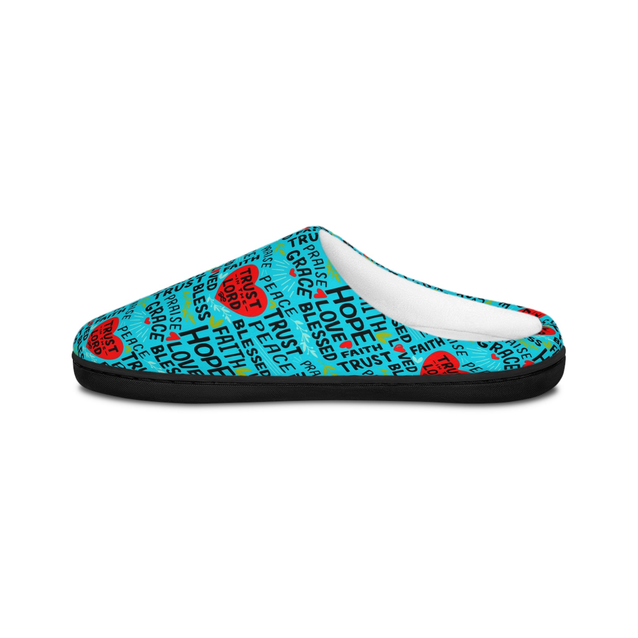 Trust in the Lord Women's Ocean Blue Indoor Slippers - Jesus Passion Apparel