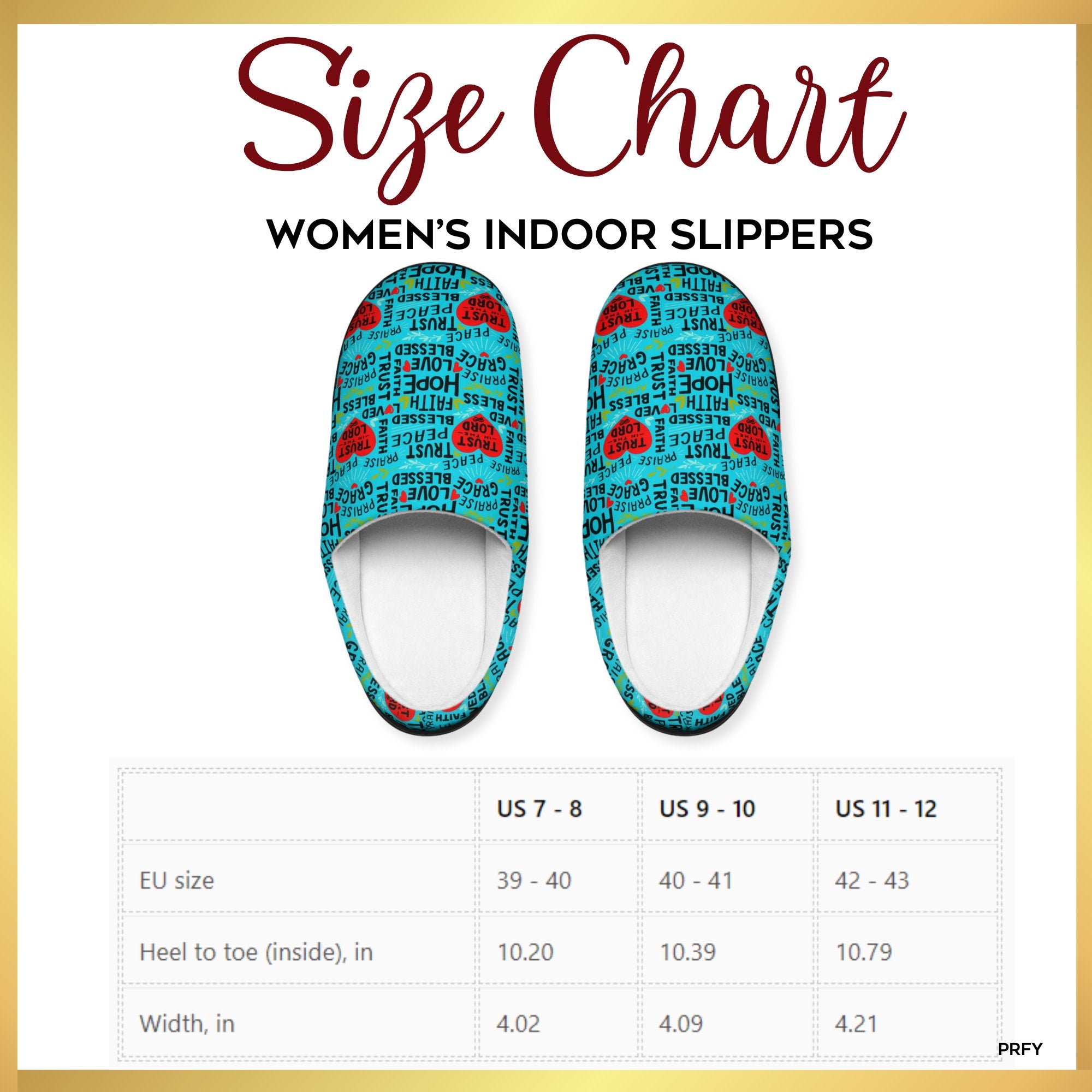 Trust in the Lord Women's Ocean Blue Indoor Slippers - Jesus Passion Apparel