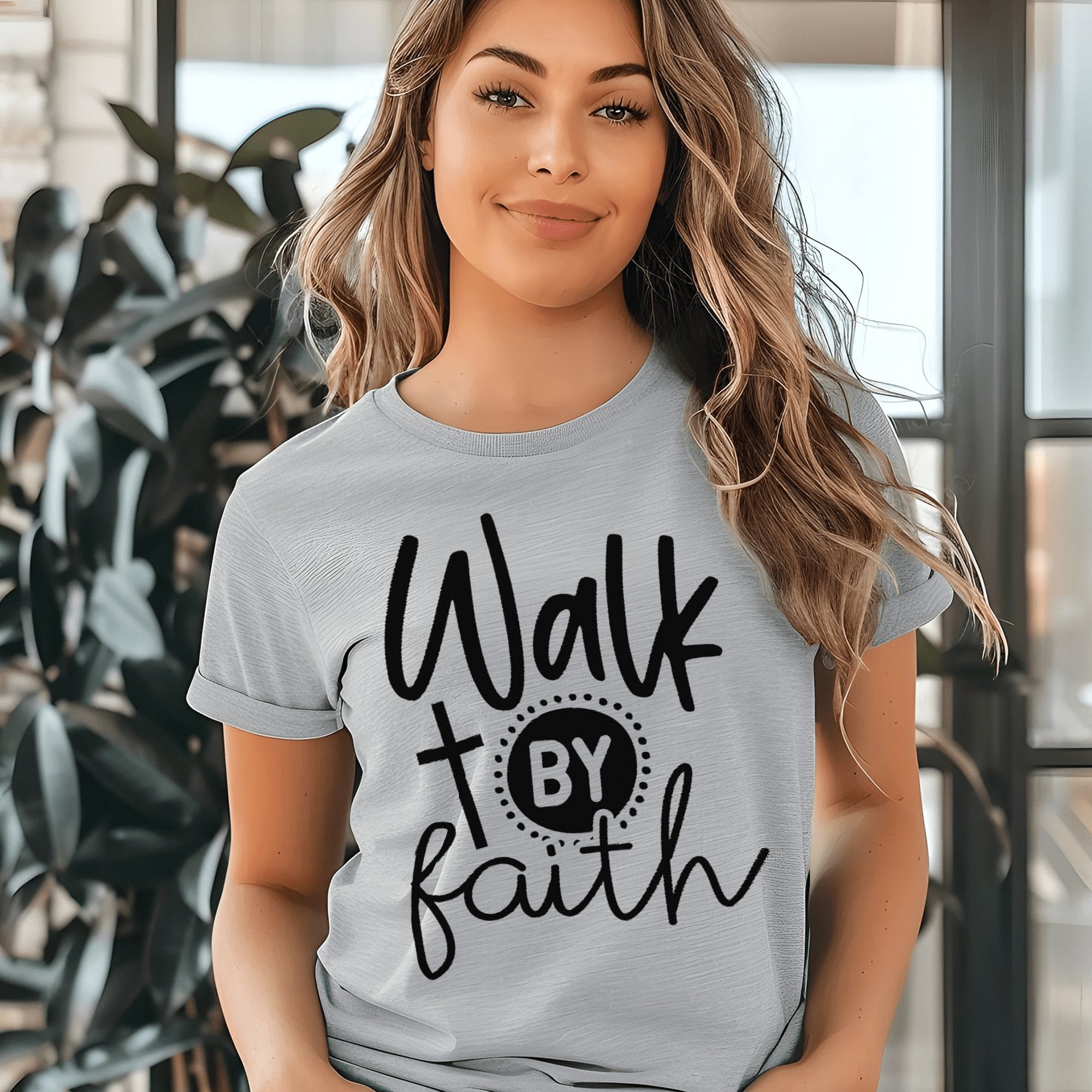 Walk By Faith Women's Short Sleeve Tee - Jesus Passion Apparel