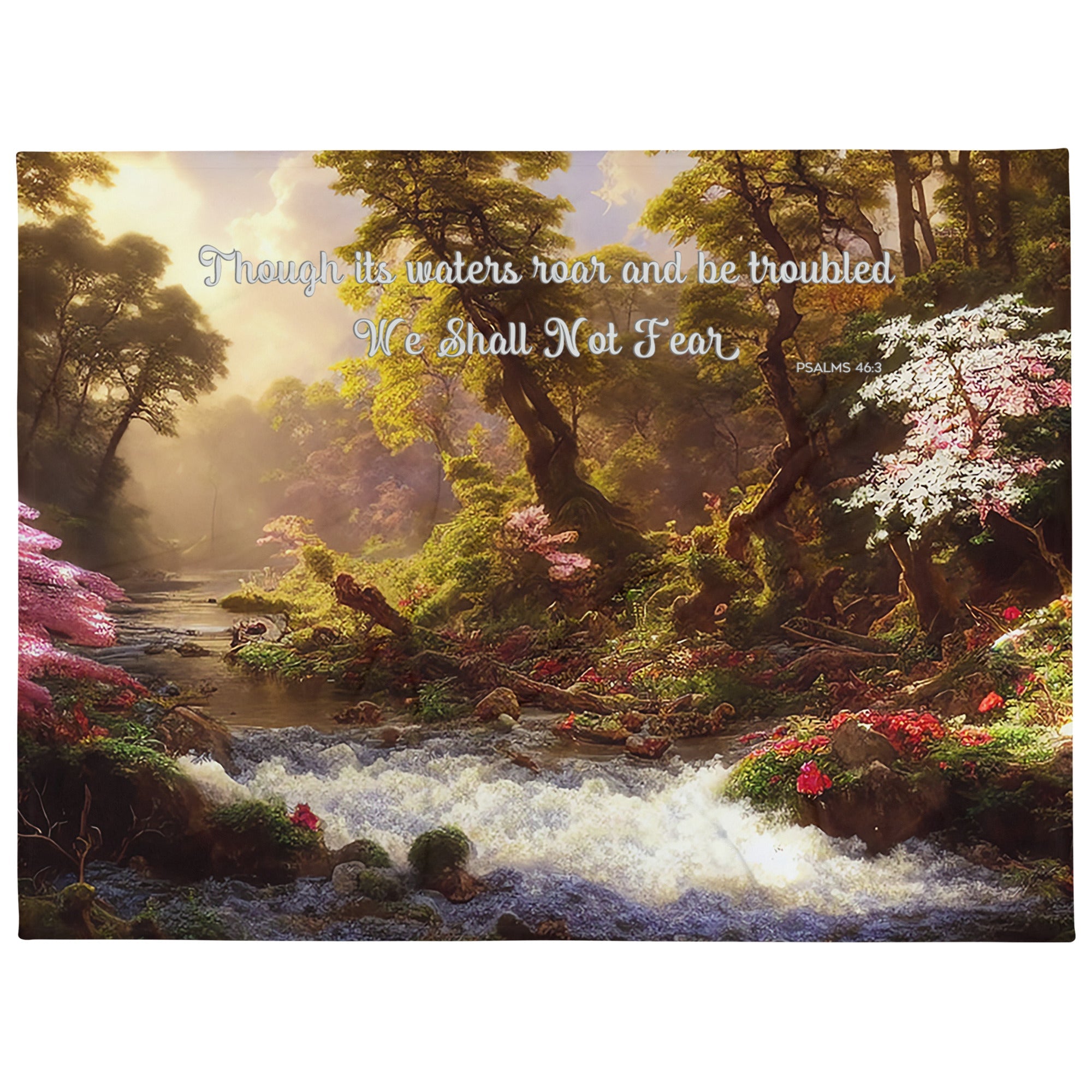 We Shall Not Fear Troubled Waters Throw Blanket - 2 Sizes - Jesus Passion Apparel
