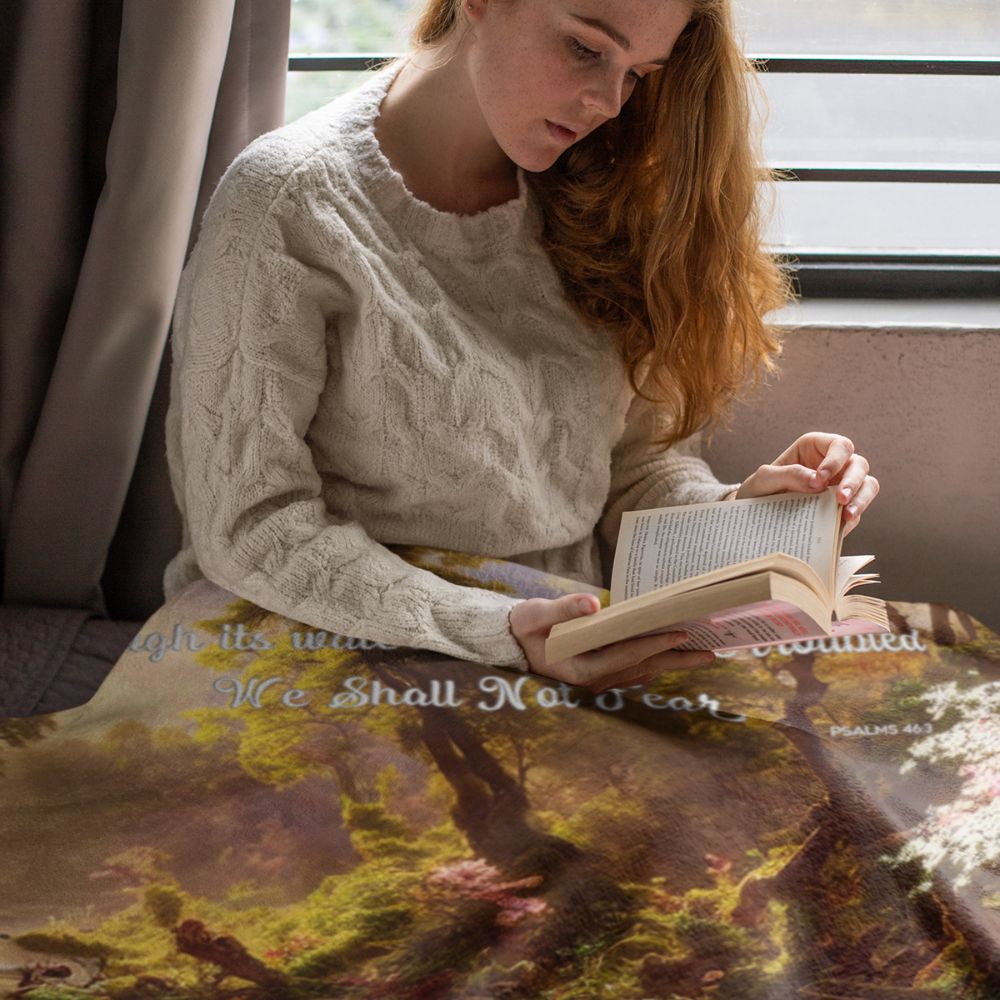 We Shall Not Fear Troubled Waters Throw Blanket - 2 Sizes - Jesus Passion Apparel