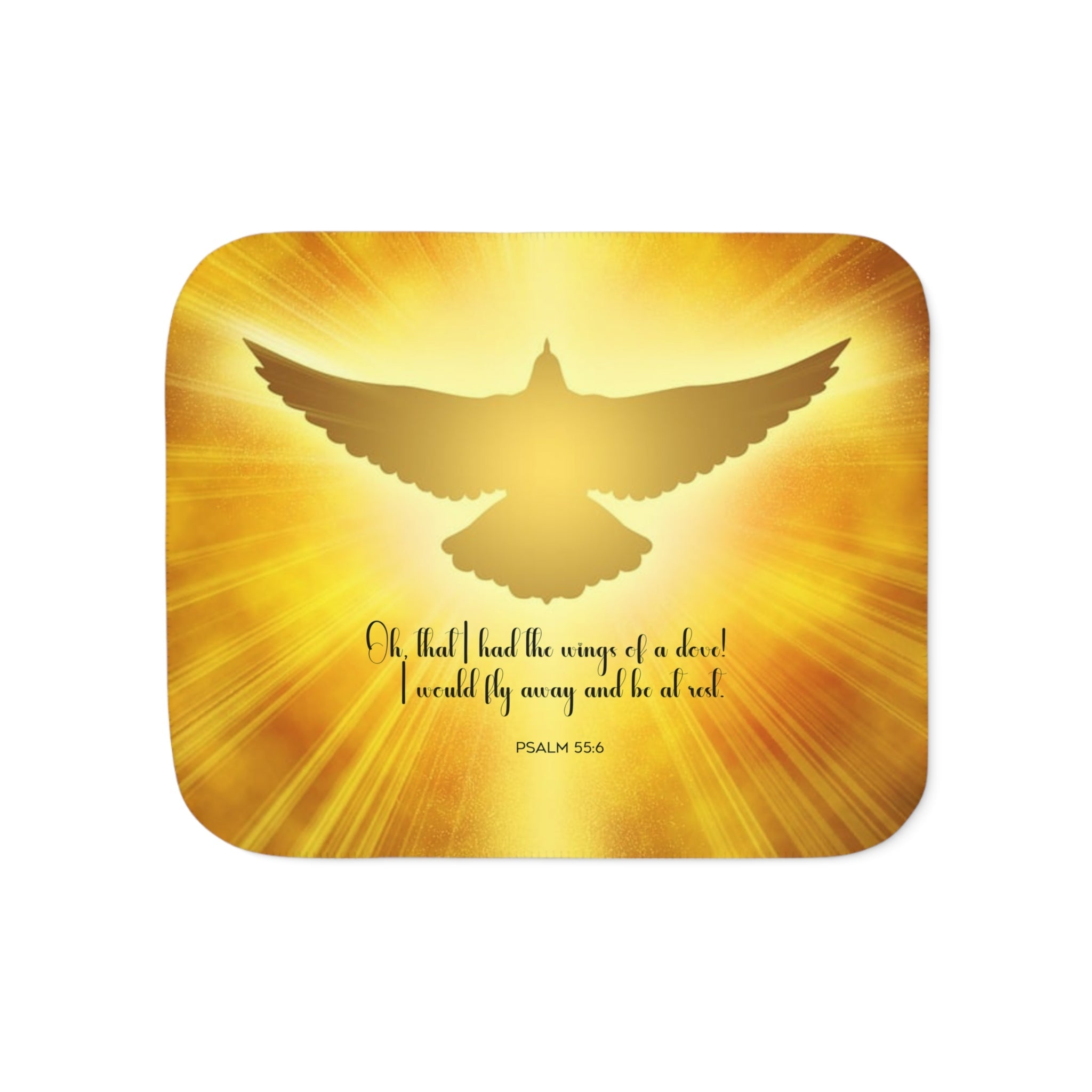 Wings of a Dove Sherpa Blanket - 3 Sizes - Jesus Passion Apparel