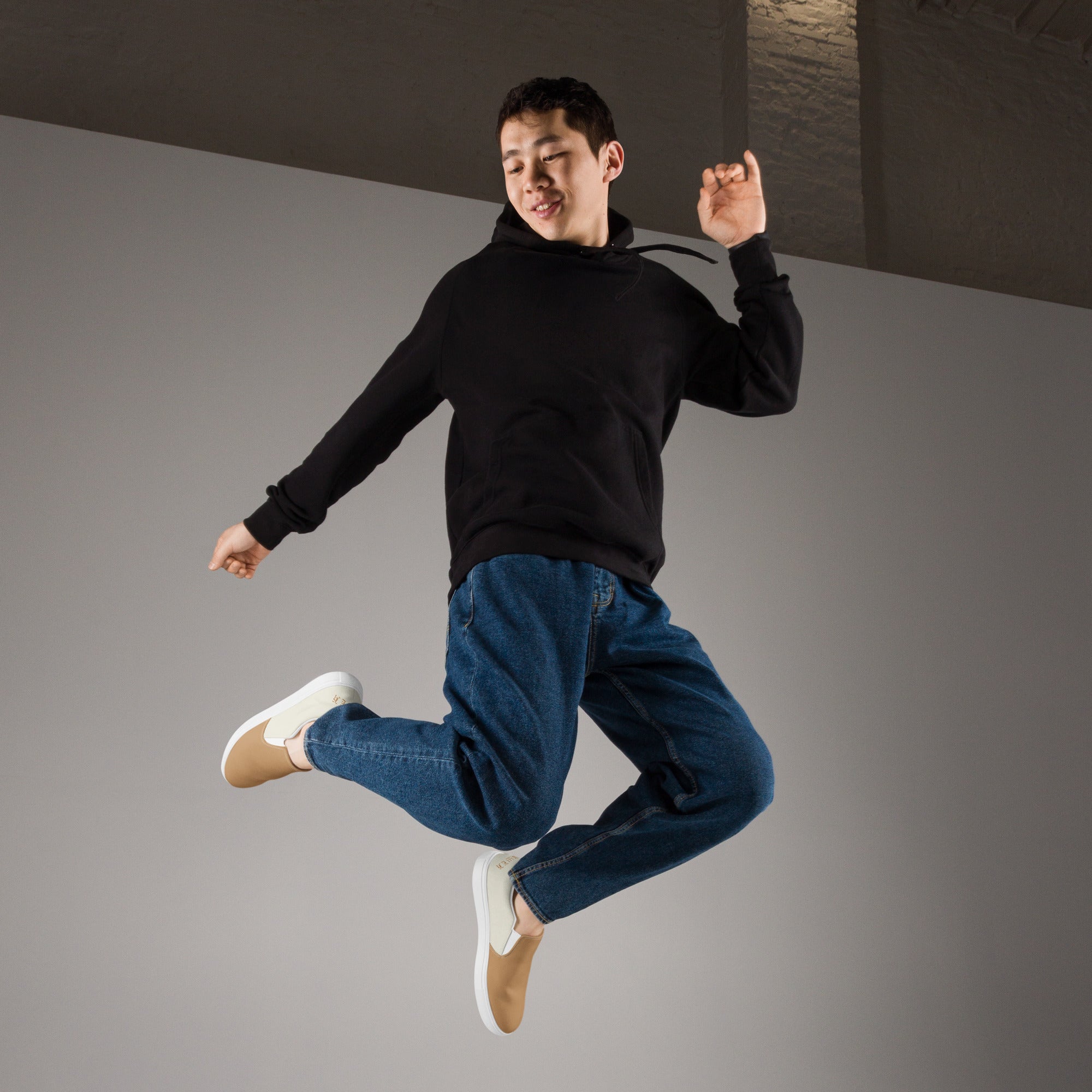 Yahweh Men’s Slip On Canvas Shoes Cream - Jesus Passion Apparel