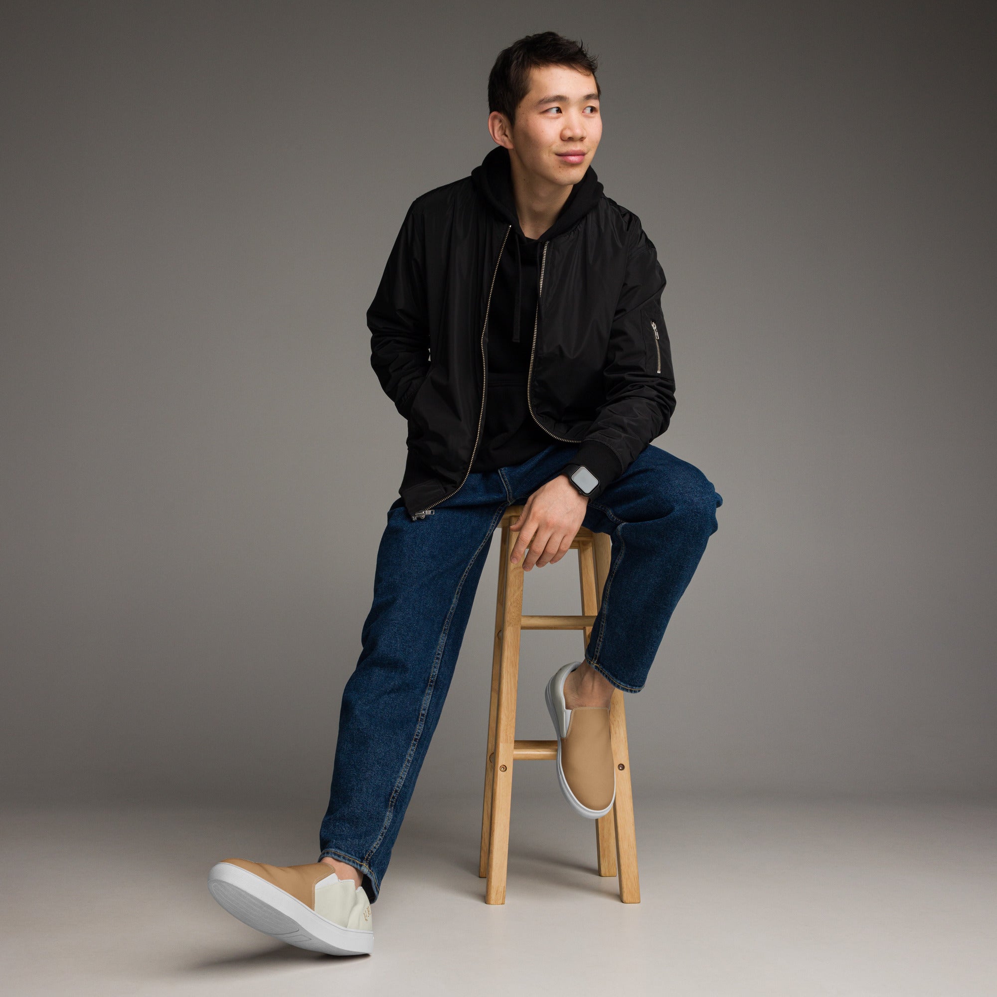 Yahweh Men’s Slip On Canvas Shoes Cream - Jesus Passion Apparel