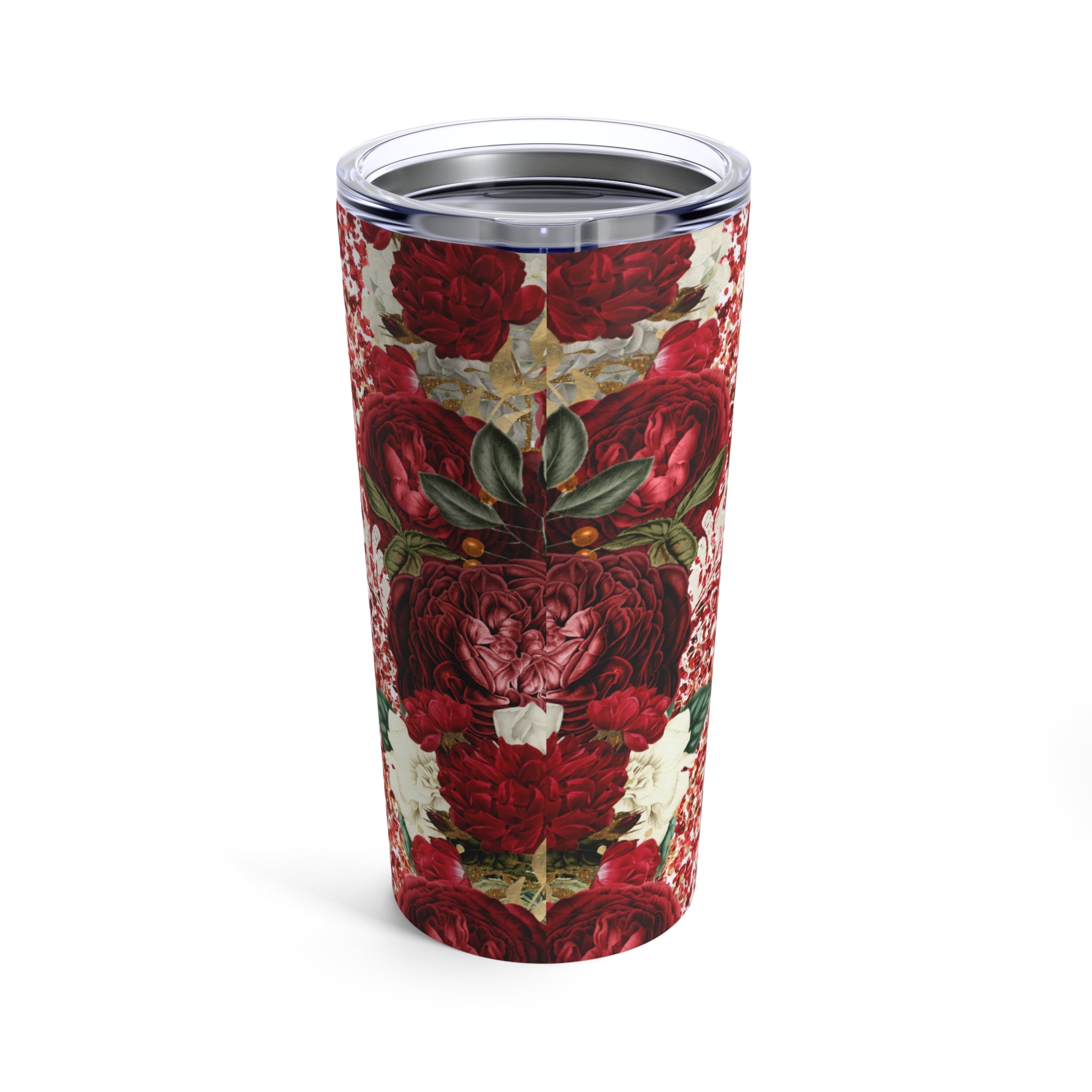 Pray Pray Pray Purple Roses Hot-Cold Tumbler 20 oz with Sip Lid Size: 20oz Jesus Passion Apparel