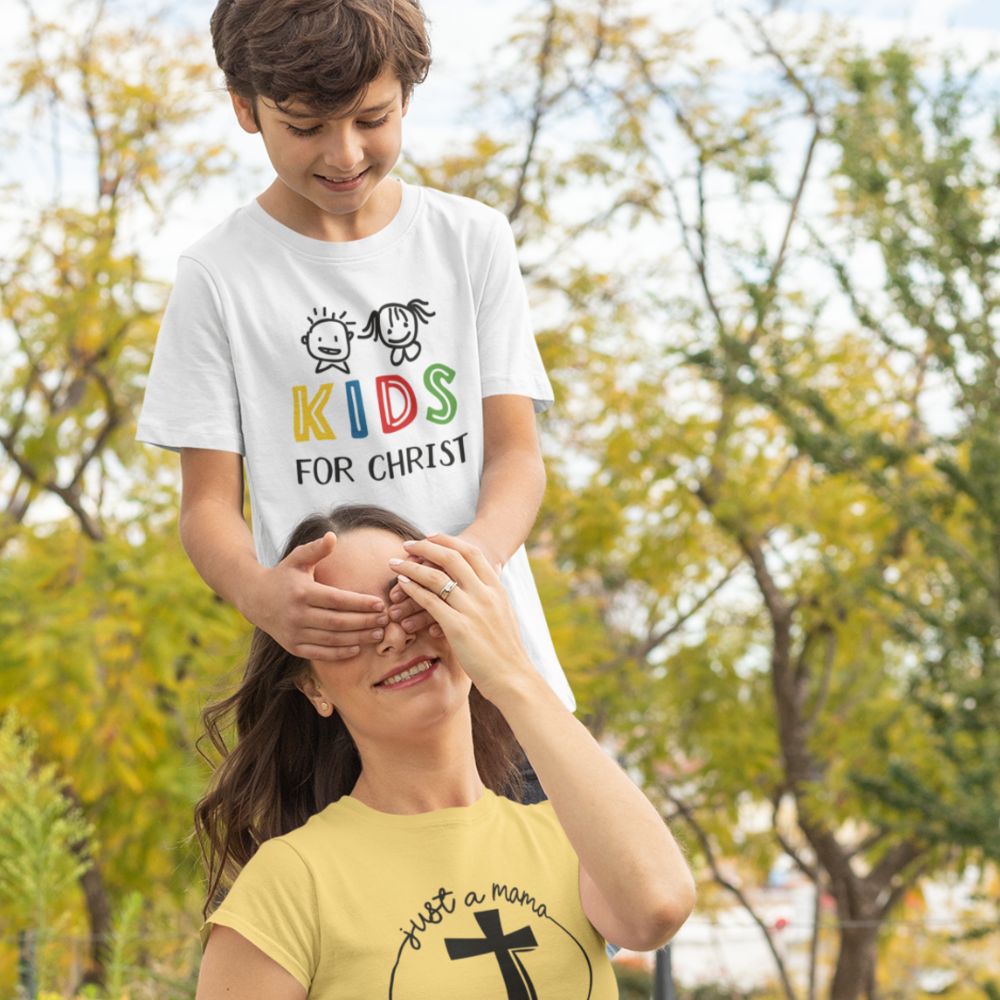 Kids for Christ Youth Relaxed-Fit T-Shirt Color: Athletic Heather Size: S Jesus Passion Apparel