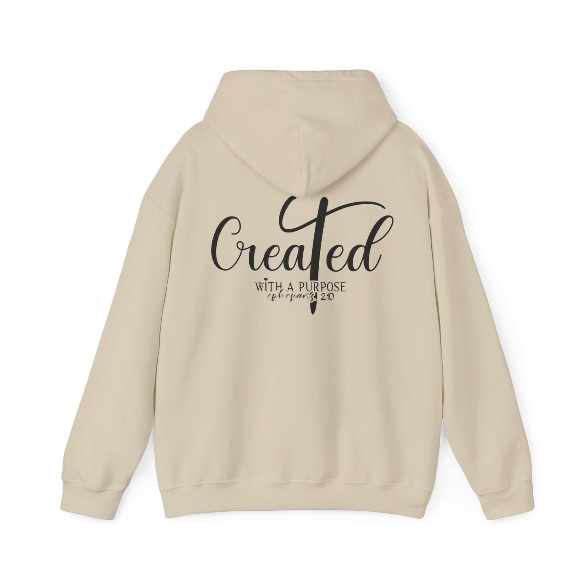 Created With A Purpose Women's Unisex-Fit Hoodie Color: Sport Grey Size: S Jesus Passion Apparel