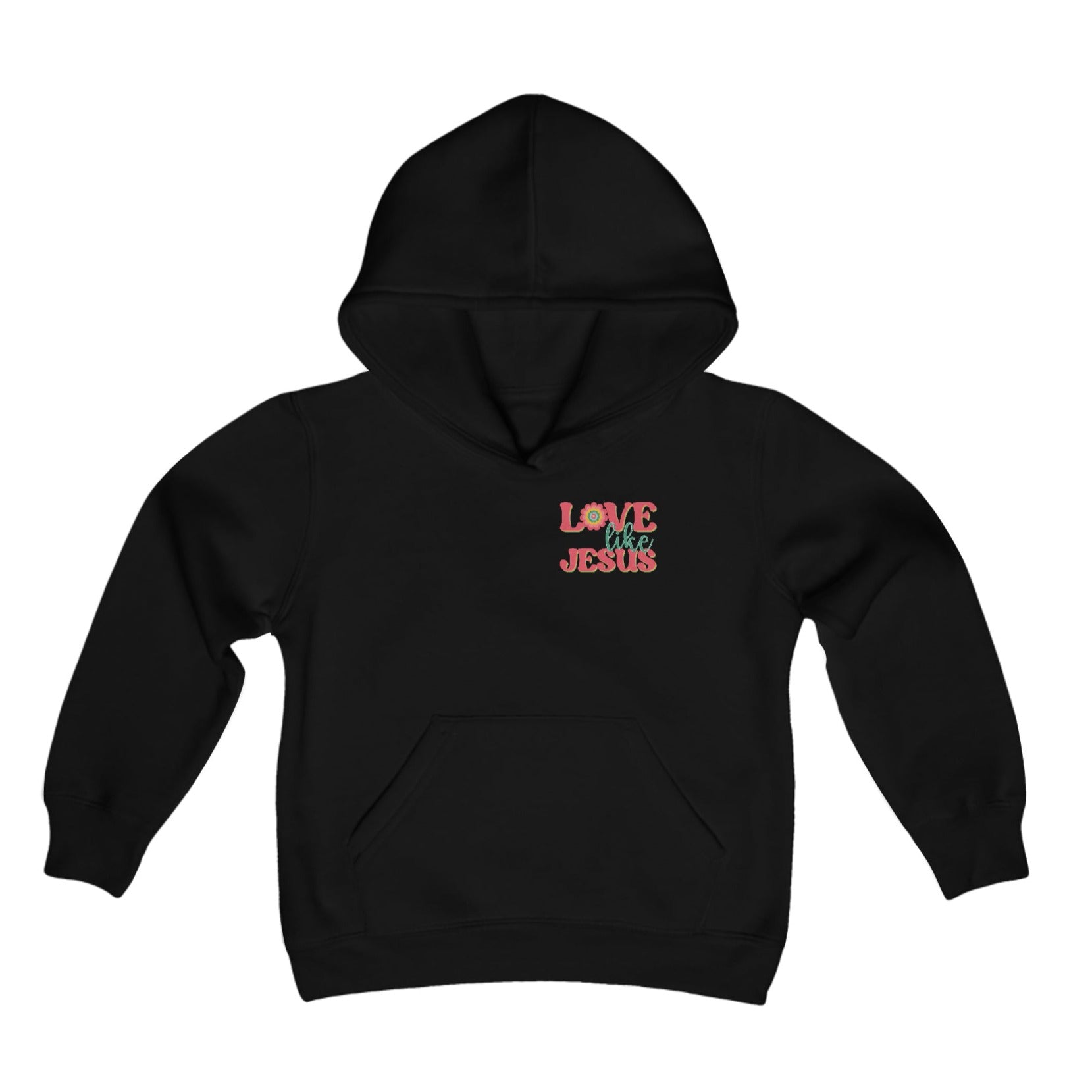 Love like Jesus Youth Hoodie Color: Black Size: S Jesus Passion Apparel