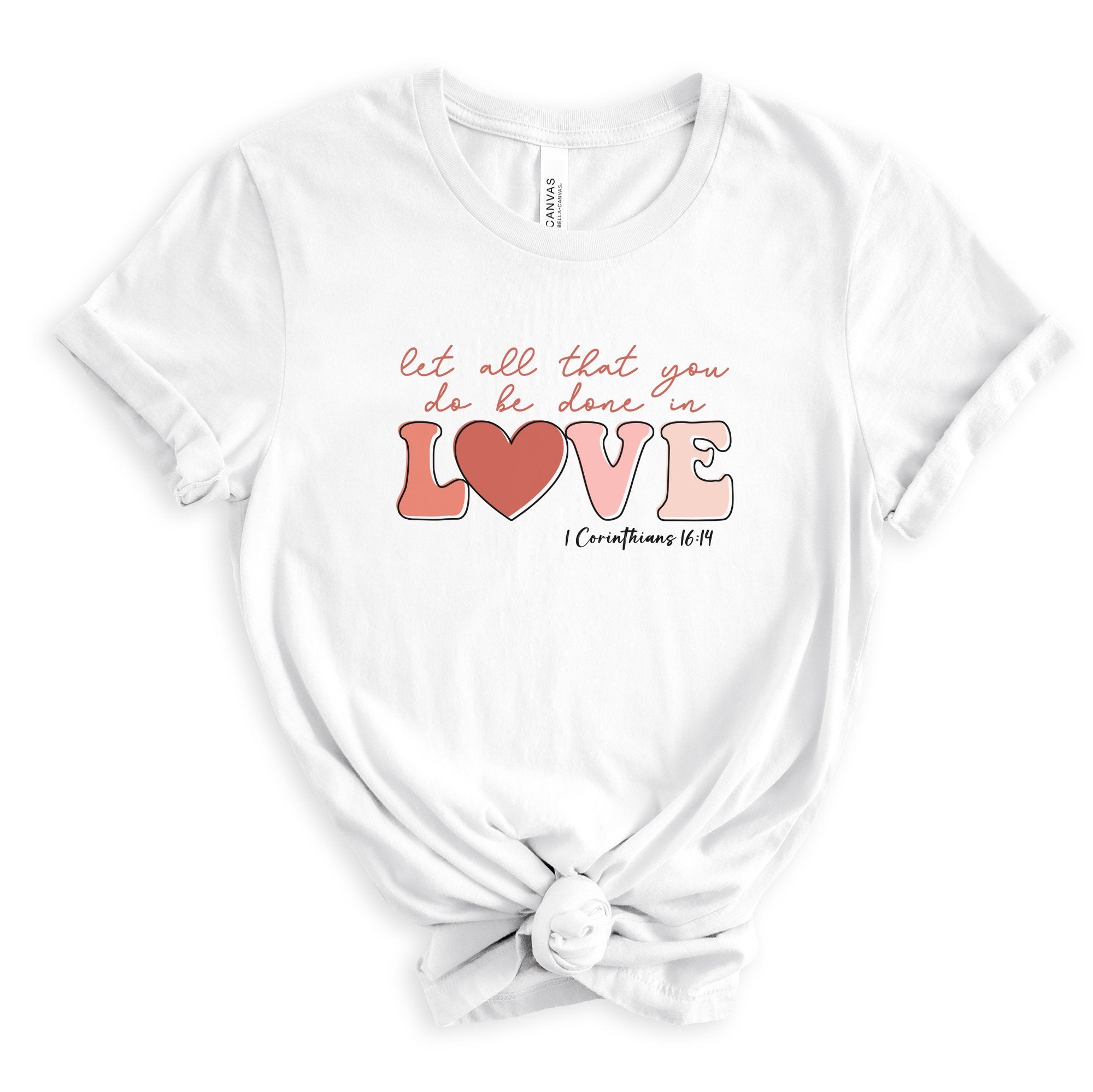 All in Love Unisex Jersey Short Sleeve Tee - White Size: XS Color: White Jesus Passion Apparel