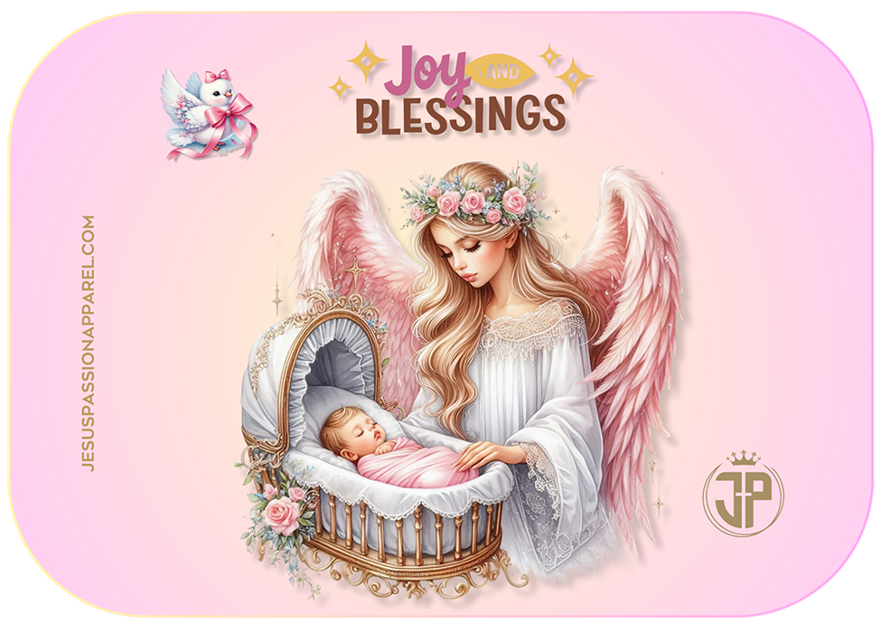 Girl Baptism Blessings Gift Card