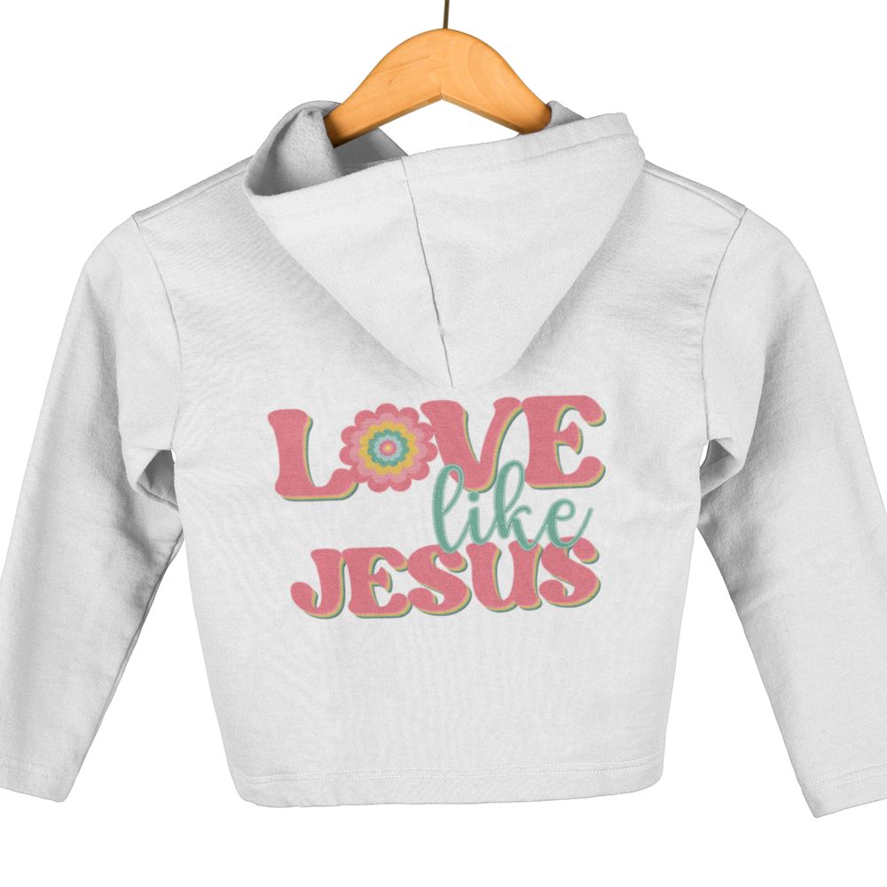 Love like Jesus Youth Hoodie Color: White Size: S Jesus Passion Apparel