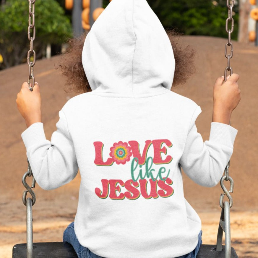 Love like Jesus Youth Hoodie Color: White Size: S Jesus Passion Apparel