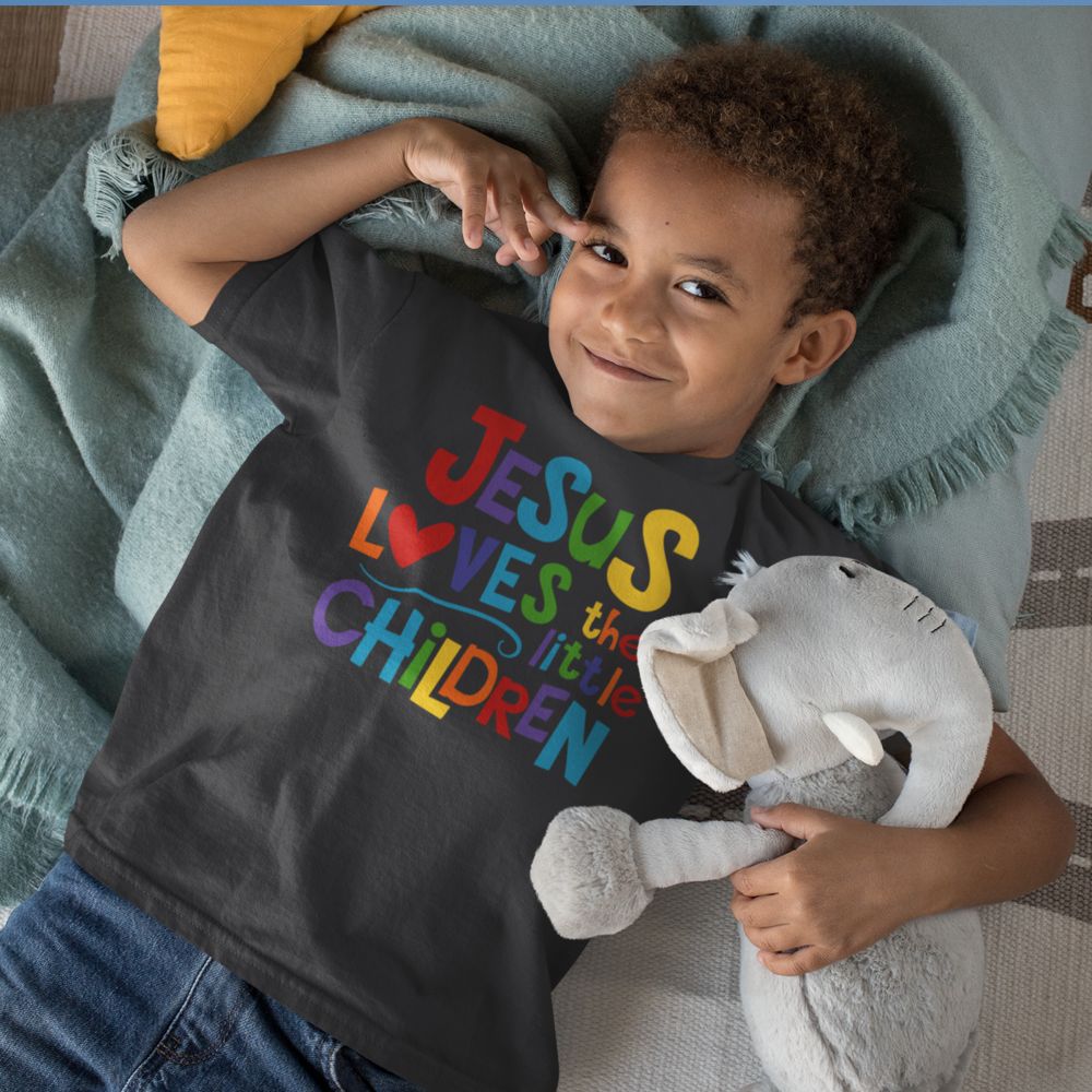 Jesus Loves Little Children Youth Relaxed-Fit T-Shirt Color: White Size: S Jesus Passion Apparel