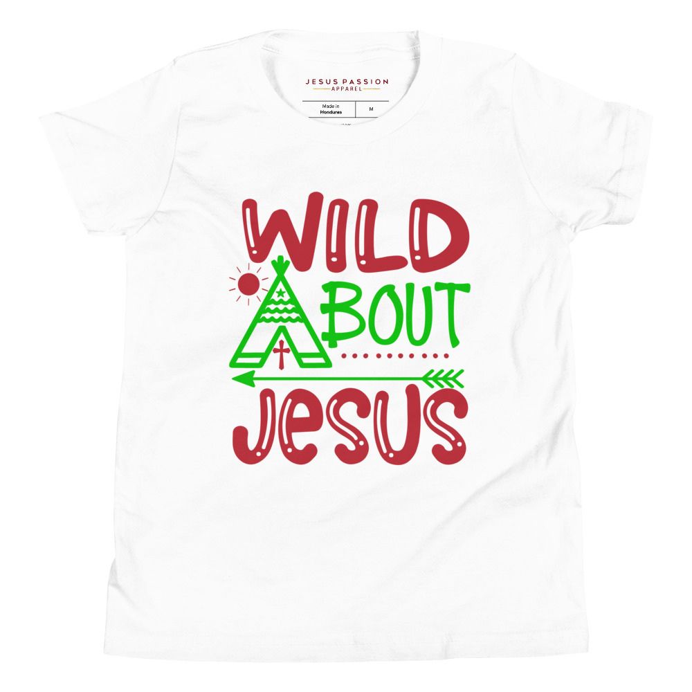 Wild About Jesus Youth Relaxed-Fit T-Shirt Color: White Size: S Jesus Passion Apparel