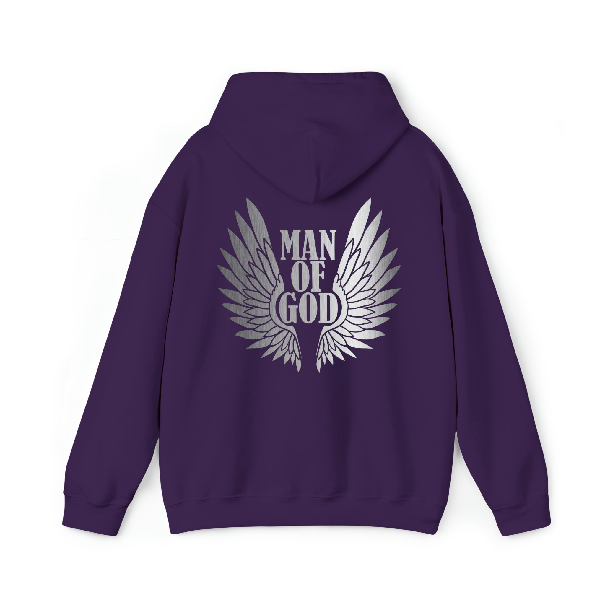 Man of God Men's Heavy Blend™ Hoodie Color: White Size: S Jesus Passion Apparel