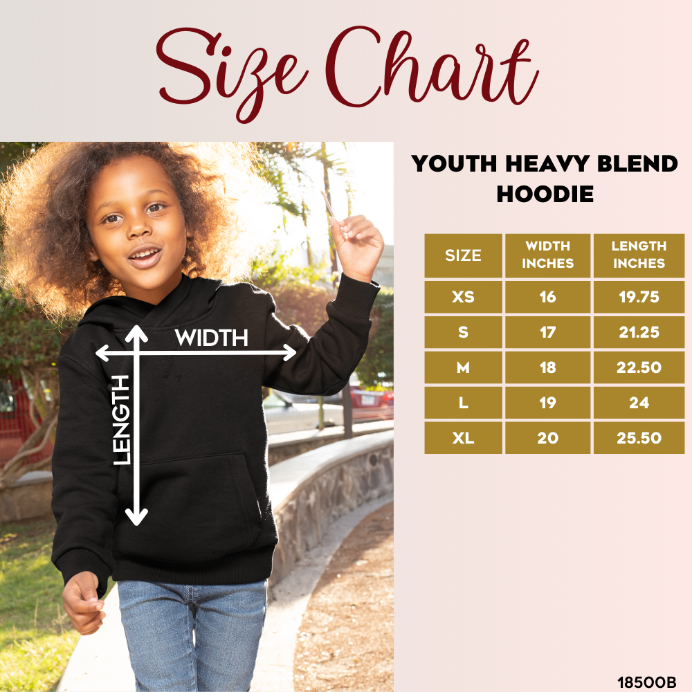 Made in His Image Rainbow Youth Girl's Heavy Blend Hoodie - Design on Front and Back Color: Light Pink Size: S Jesus Passion Apparel