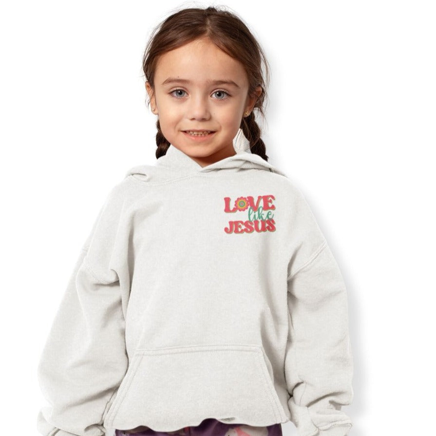 Love like Jesus Youth Hoodie Color: White Size: S Jesus Passion Apparel