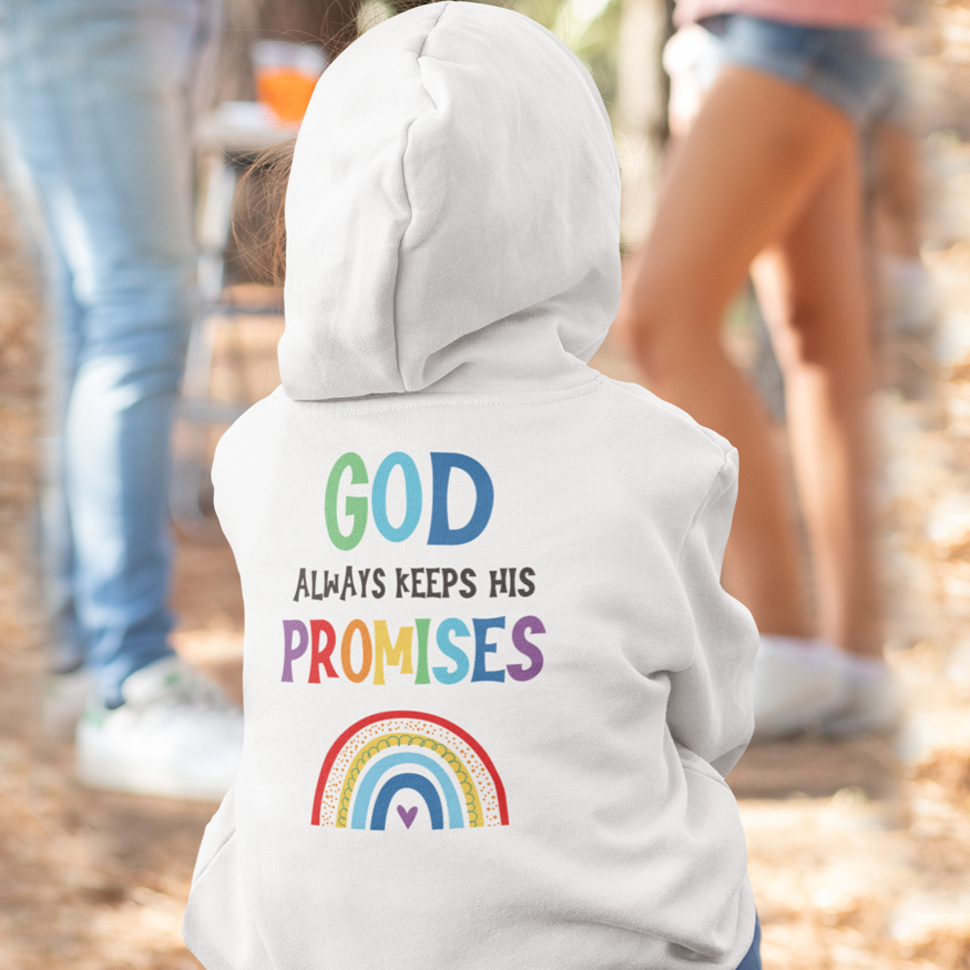 God Keeps Promises Youth Hoodie Colors: White Sizes: S Jesus Passion Apparel