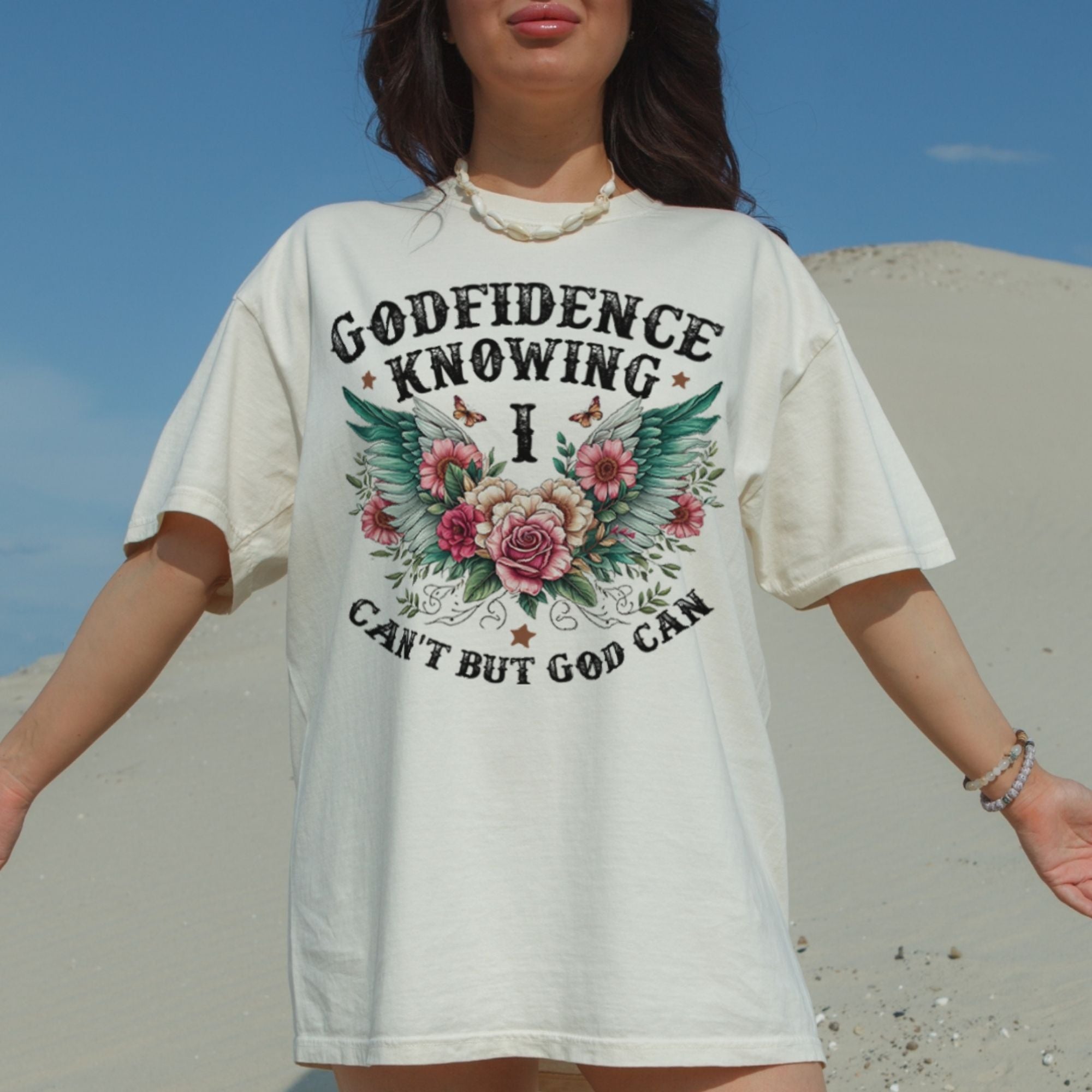 Camiseta cristiana unisex de algodón Godfidence