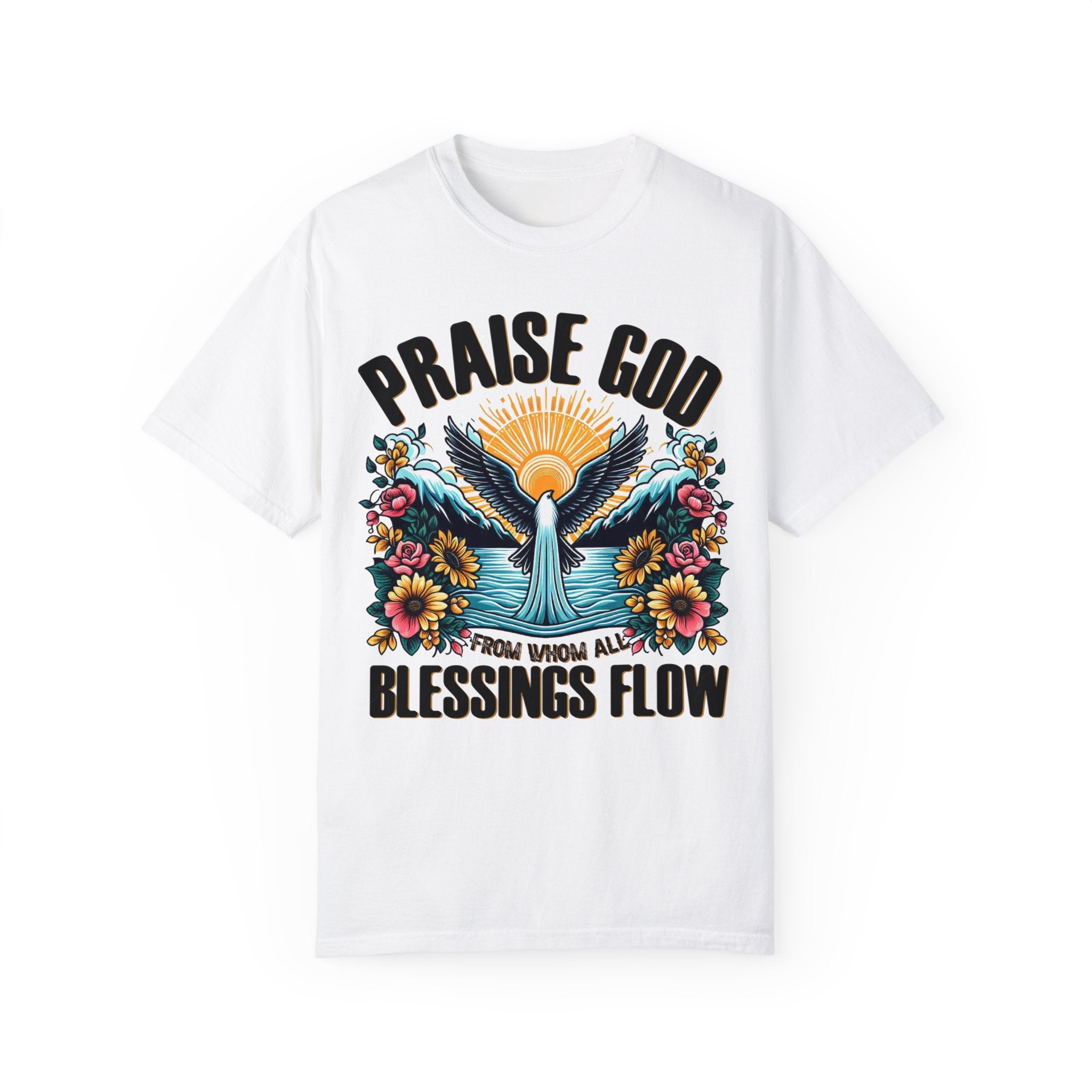 T-shirt confortable à manches courtes et épais « Praise God »