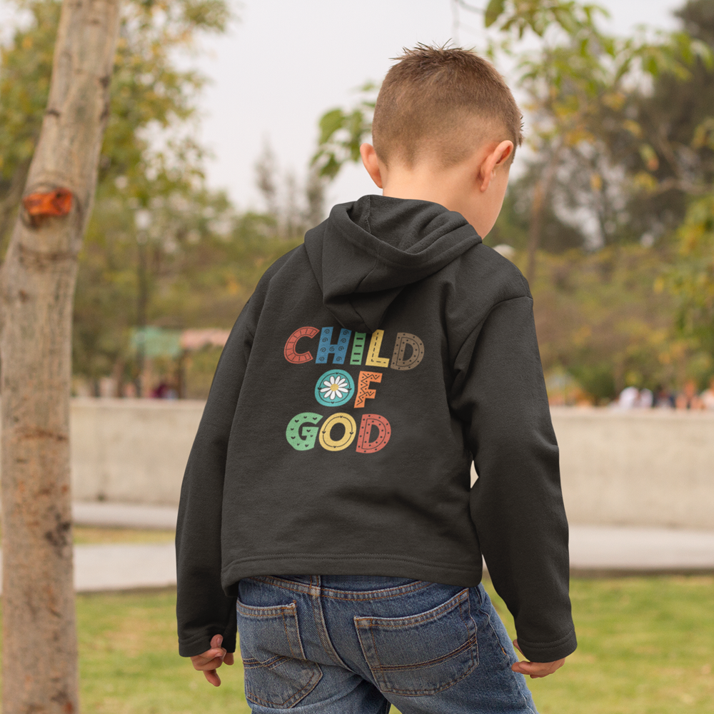 Child of God Youth Hoodie Colors: White Sizes: S Jesus Passion Apparel