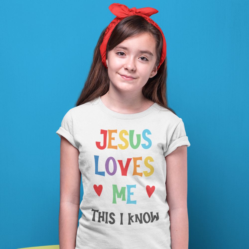 Jesus Loves Me Youth Relaxed-Fit T-Shirt Colors: White Sizes: S Jesus Passion Apparel