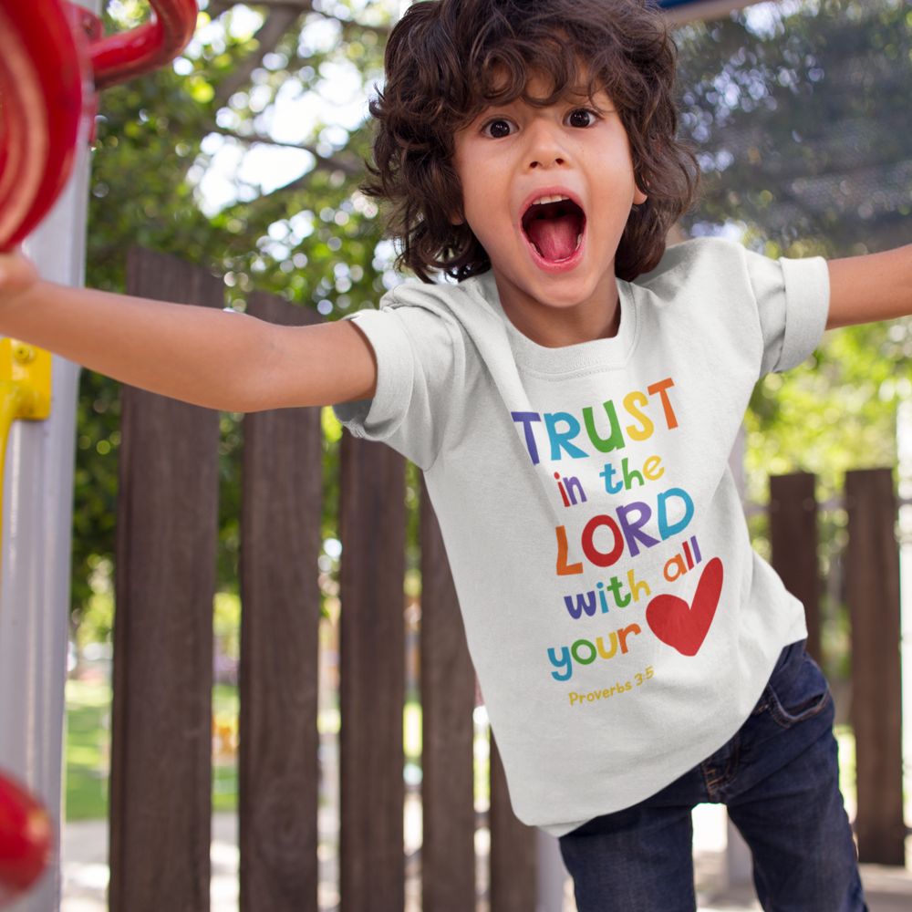 Trust in the Lord Youth Relaxed-Fit T-Shirt Color: White Size: S Jesus Passion Apparel