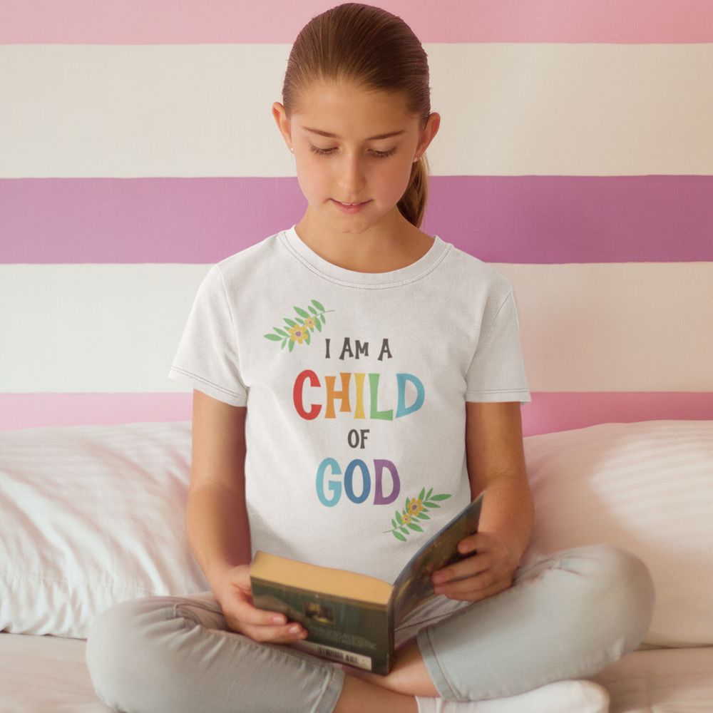 I am a Child of God Youth Relaxed-Fit T-Shirt Color: White Size: S Jesus Passion Apparel