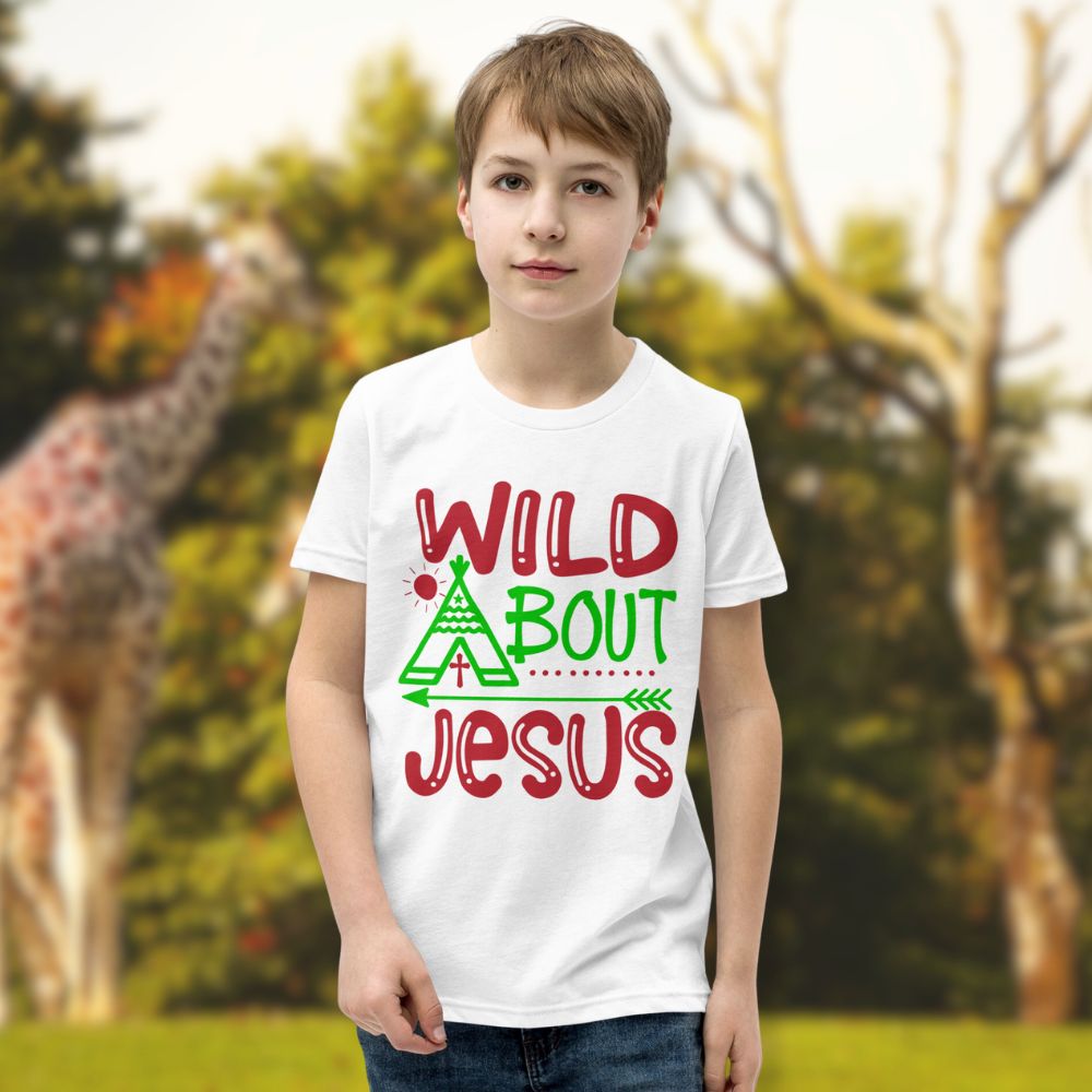 Wild About Jesus Youth Relaxed-Fit T-Shirt Color: Heather Forest Size: S Jesus Passion Apparel