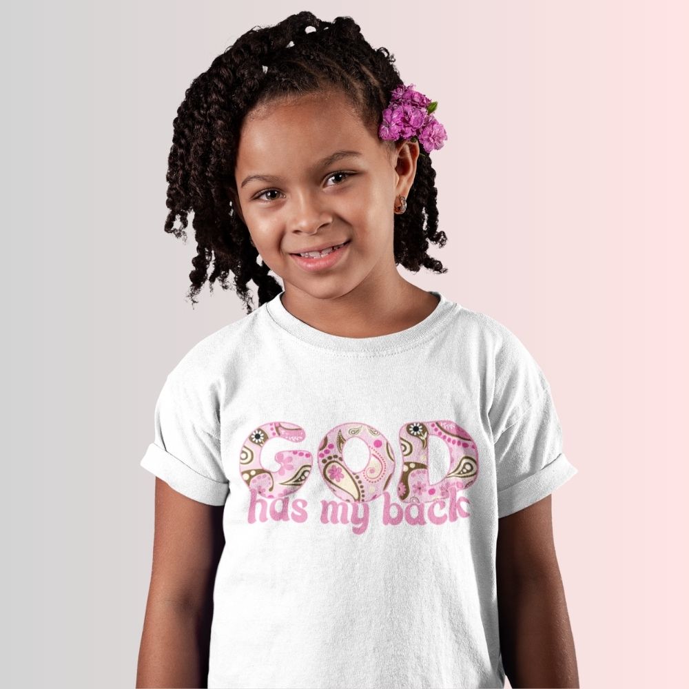 God Has my Back Youth Relaxed-Fit T-Shirt Colors: White Sizes: S Jesus Passion Apparel