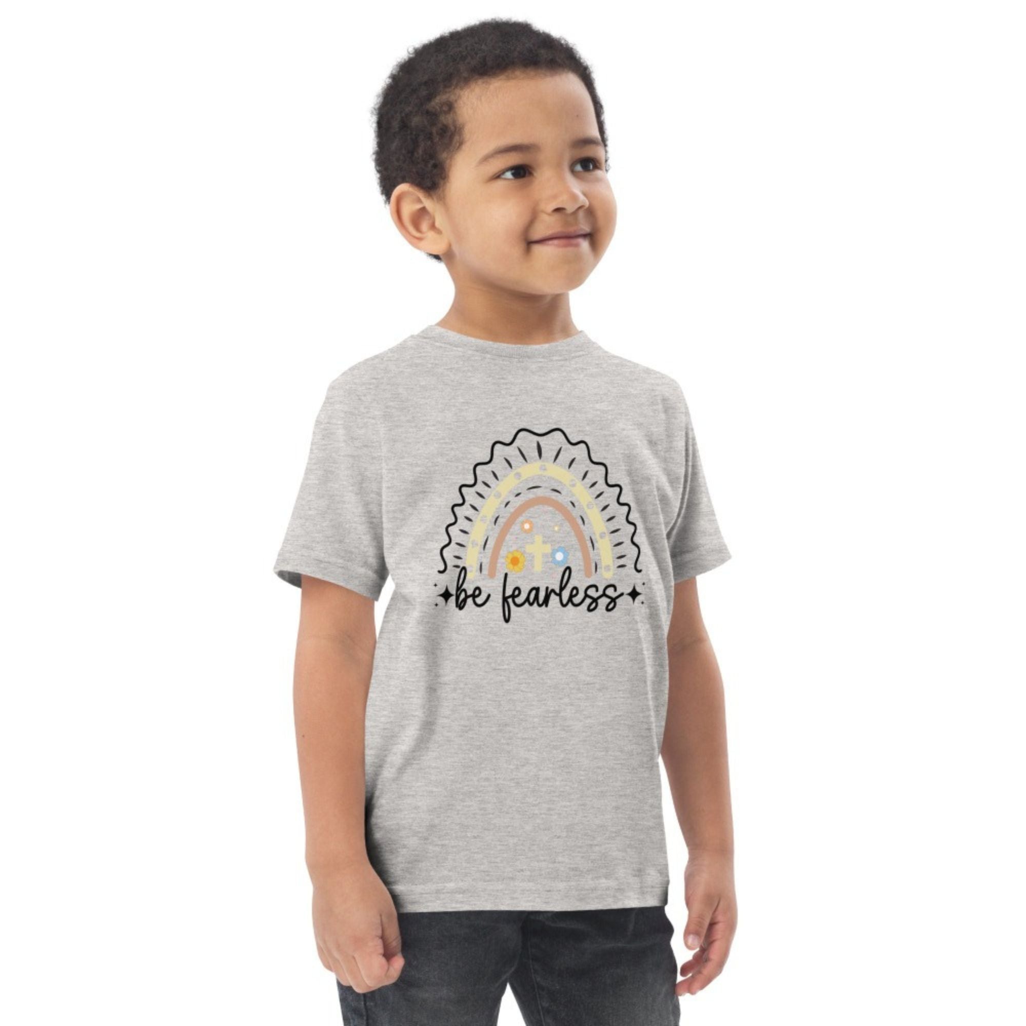 Be Fearless Toddler's Fine Jersey Tee Color: Heather Size: 2T Jesus Passion Apparel