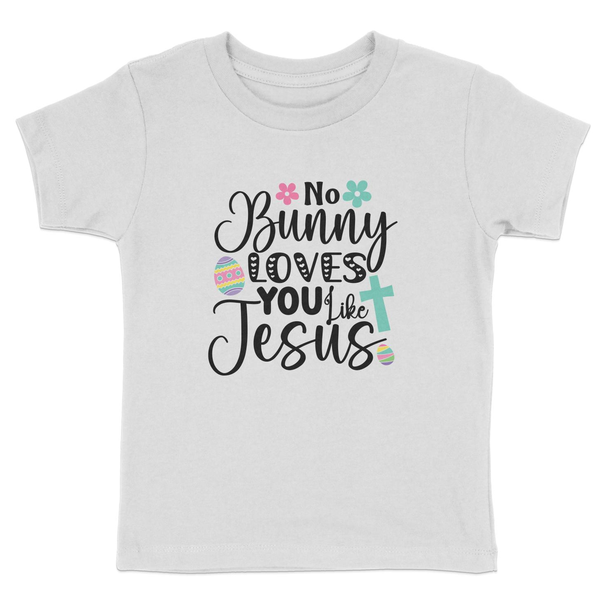 No Bunny Loves You Like Jesus Toddler Short Sleeve Tee Size: 5/6T Color: Heather Jesus Passion Apparel