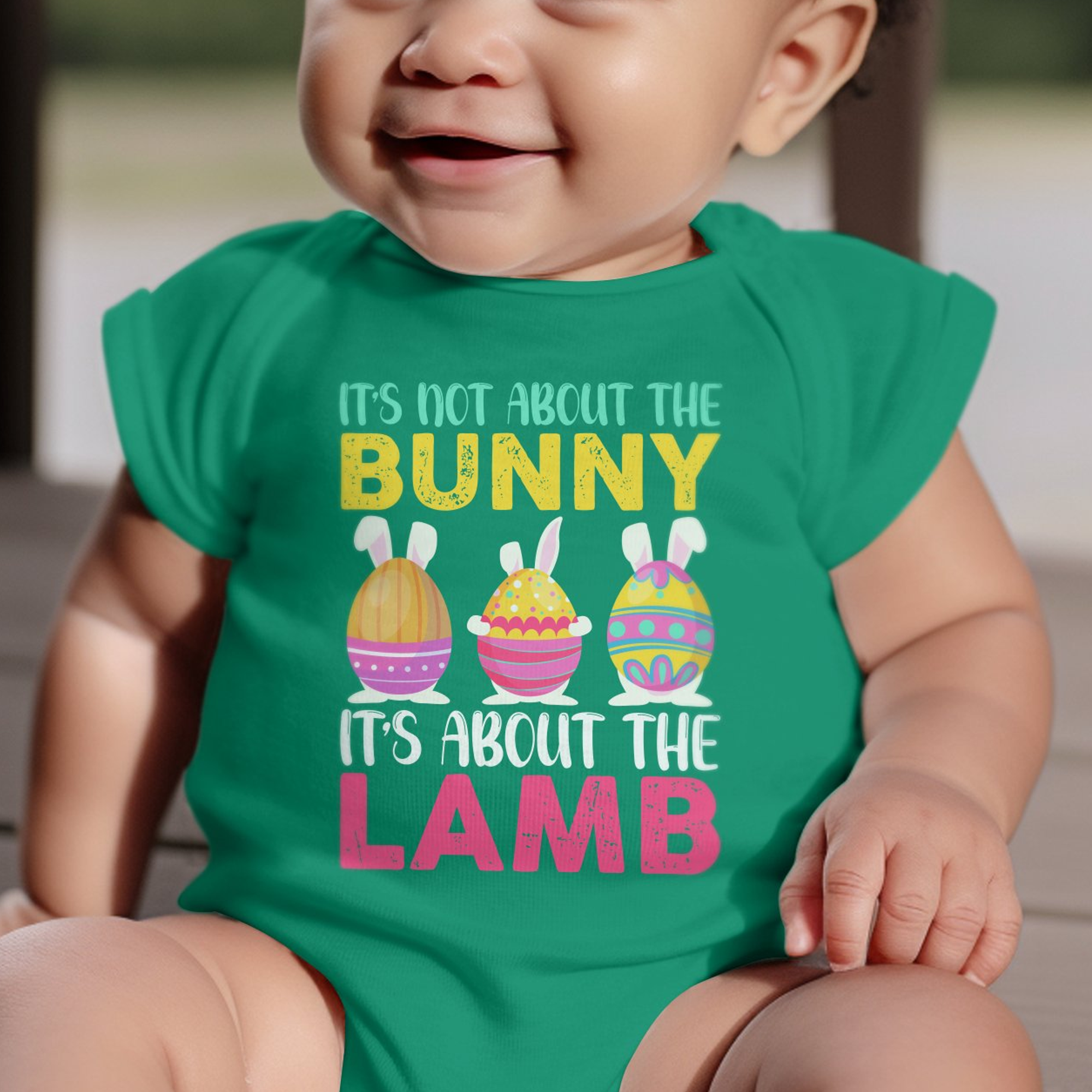 About the Lamb Infant Fine Jersey Bodysuit Size: 18mo Color: Navy Jesus Passion Apparel