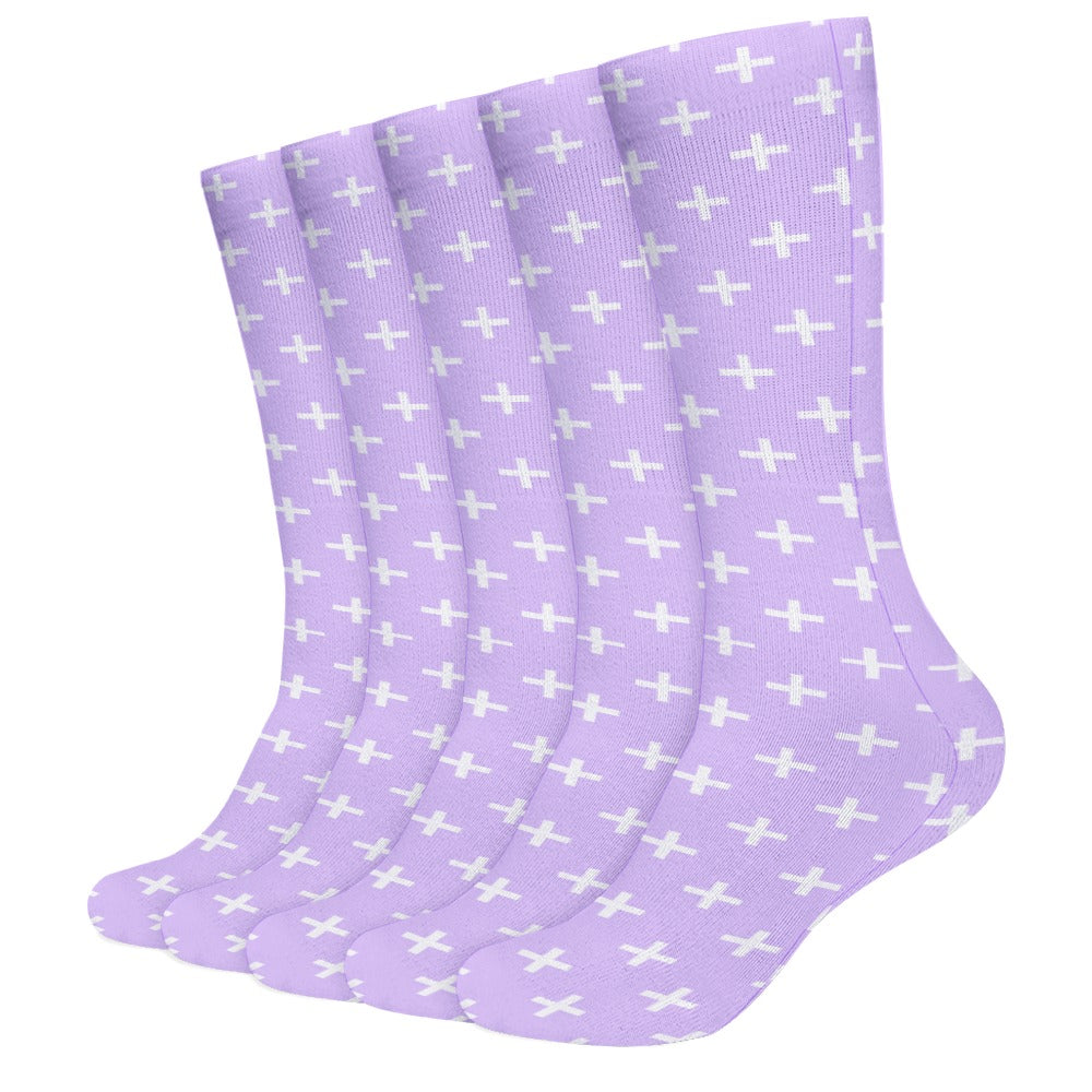 Holy Cross Inspirational Sky Blue Breathable Stockings (Pack of 5 - Same Pattern) Size: ONE SIZE Color: Lavender Jesus Passion Apparel