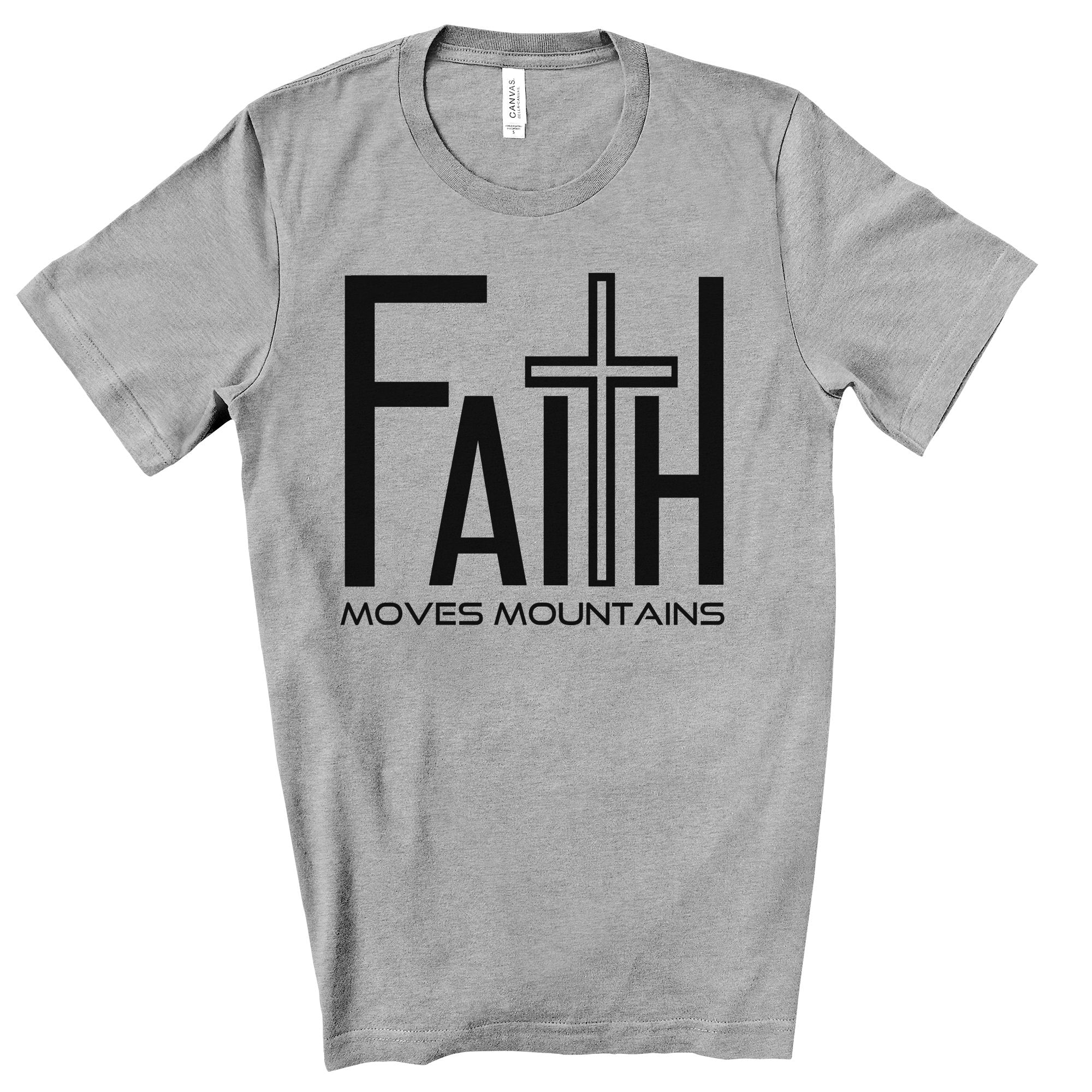 Faith Men's Jersey Short Sleeve Tee Size: XS Color: Athletic Heather Jesus Passion Apparel