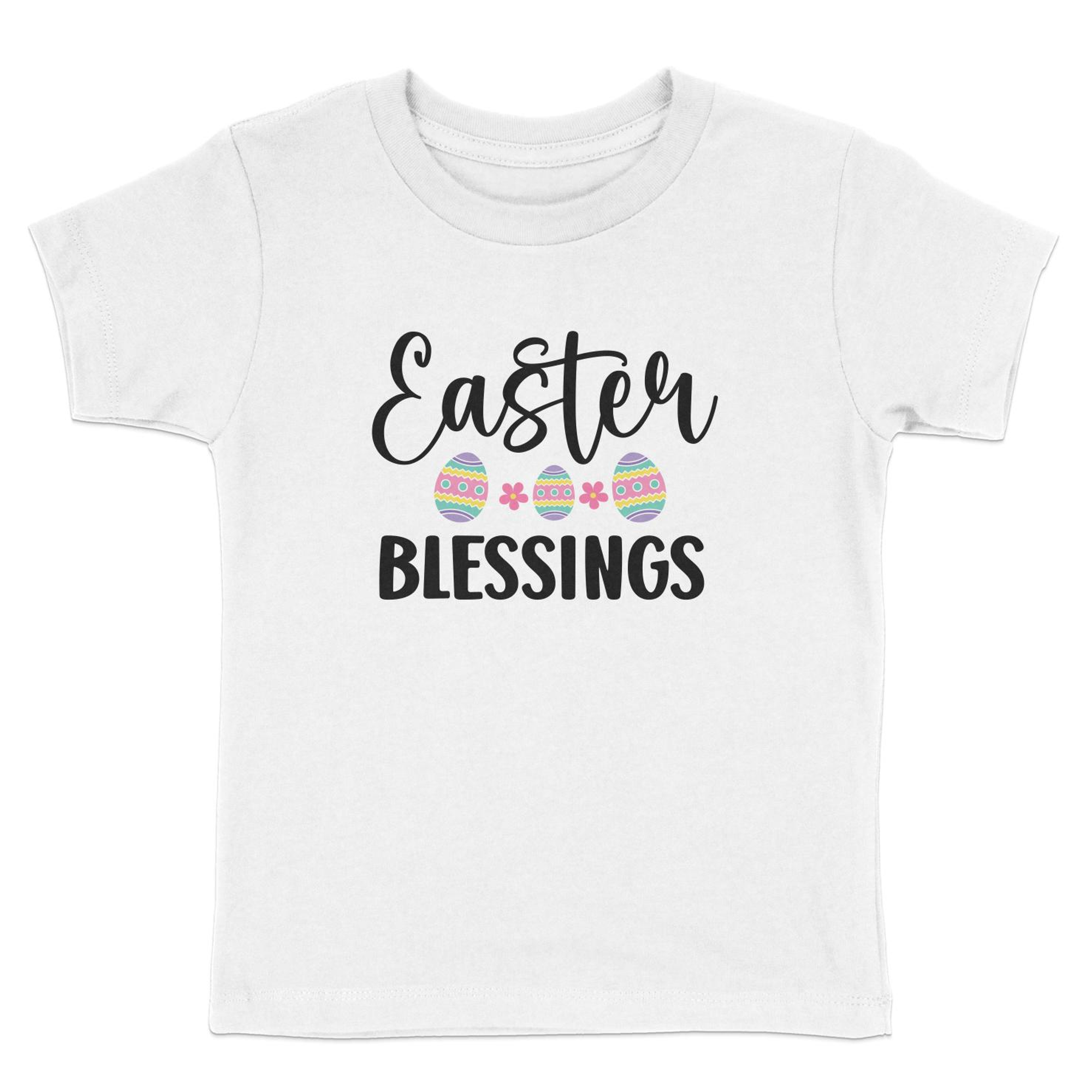 Easter Blessings Toddler Short Sleeve Tee Size: 5/6T Color: Heather Jesus Passion Apparel