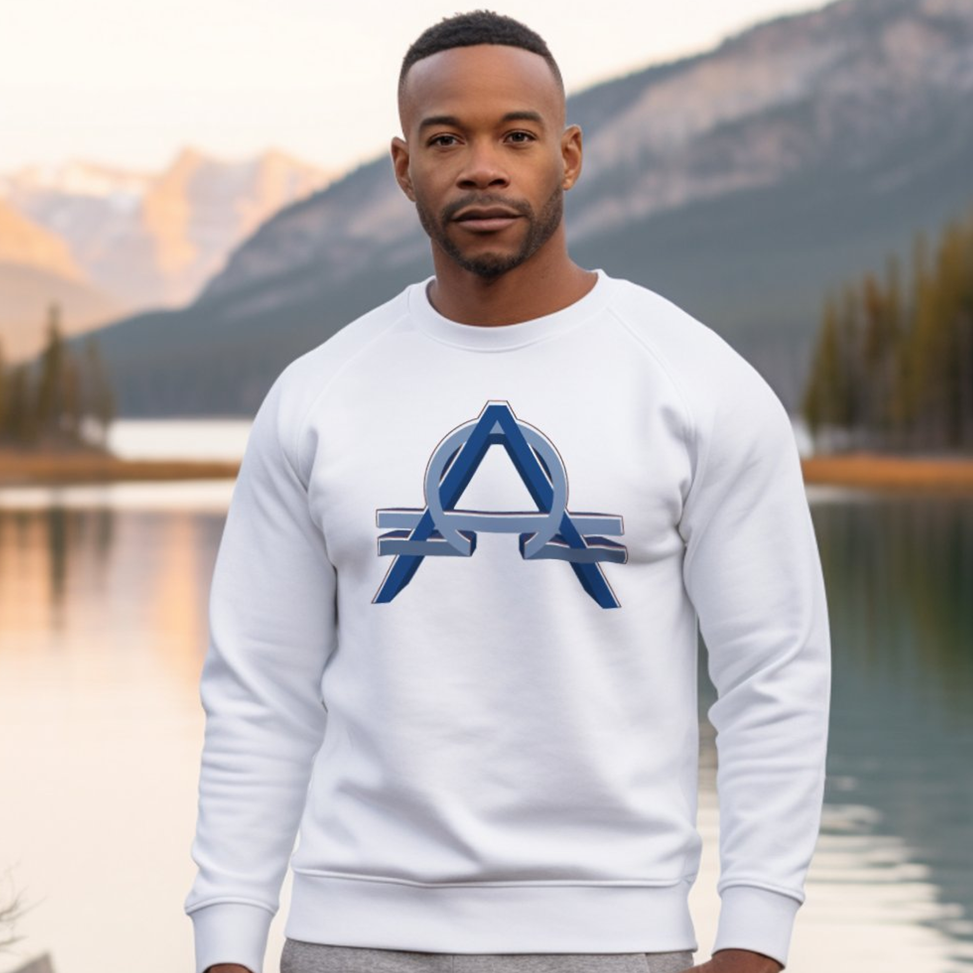 Alpha Omega Men's Fleece Unisex-Fit Sweatshirt - White Size: S Color: White Jesus Passion Apparel