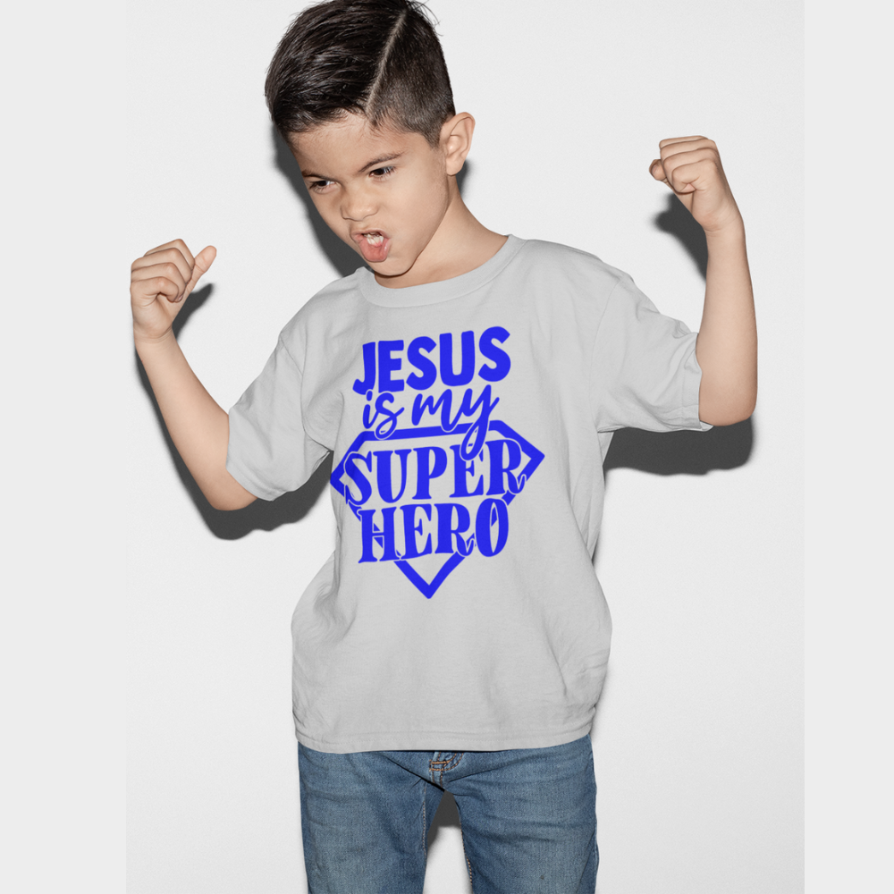 Jesus Superhero Youth Relaxed-Fit T-Shirt Colors: White Sizes: S Jesus Passion Apparel