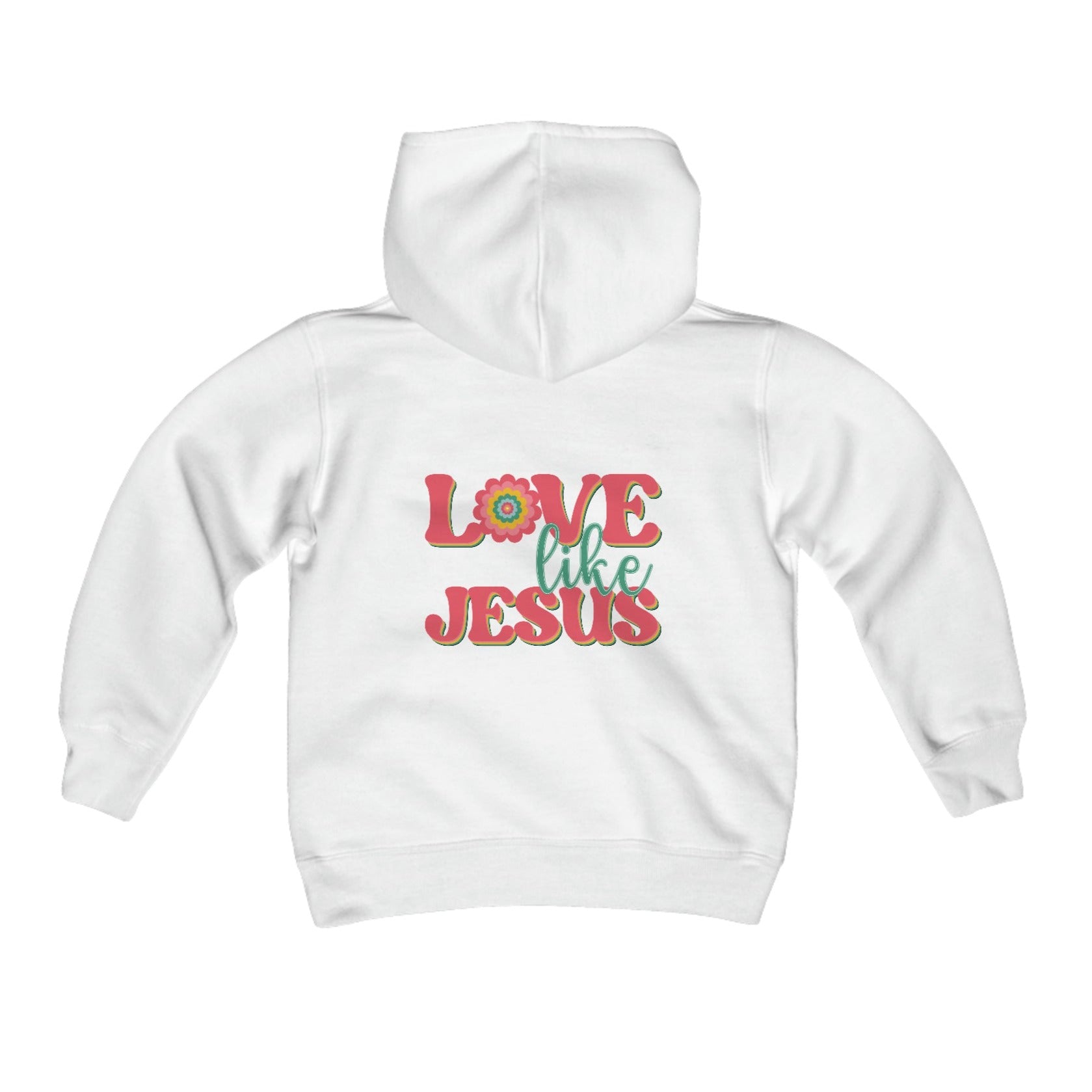 Love like Jesus Youth Hoodie Color: White Size: S Jesus Passion Apparel