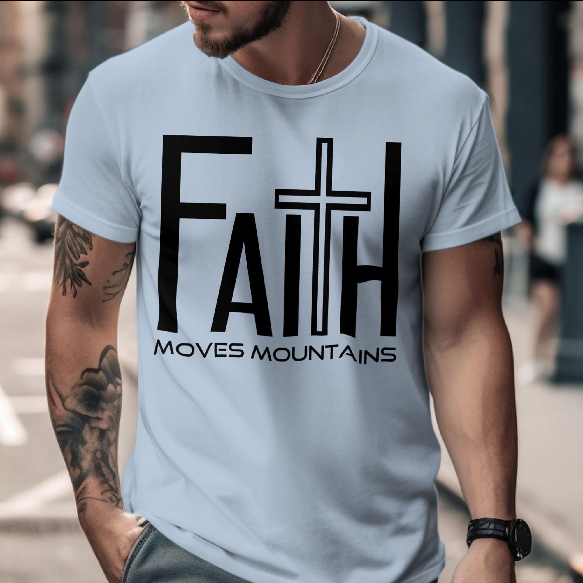 Faith Men's Jersey Short Sleeve Tee Size: XS Color: Athletic Heather Jesus Passion Apparel