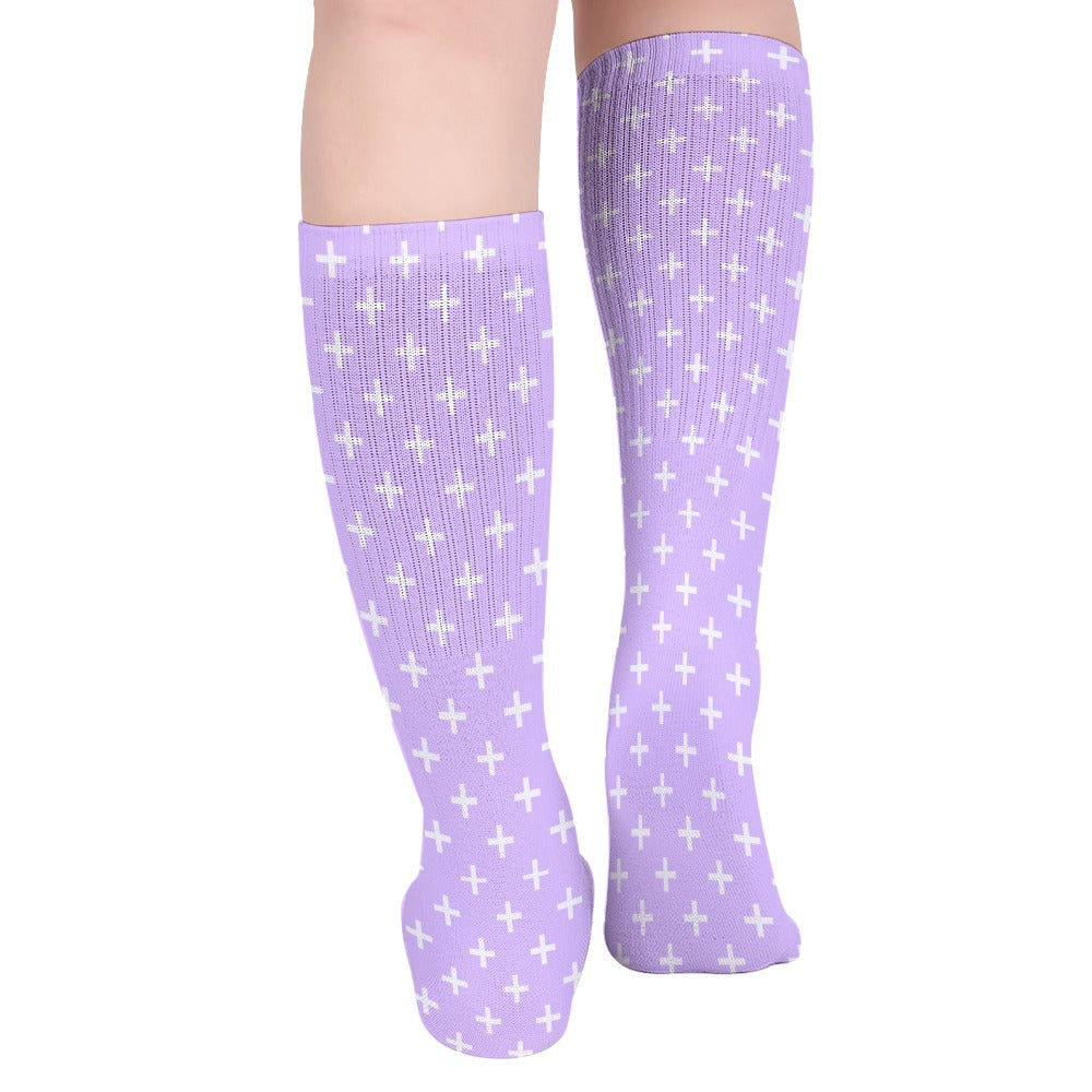 Holy Cross Inspirational Sky Blue Breathable Stockings (Pack of 5 - Same Pattern) Size: ONE SIZE Color: Lavender Jesus Passion Apparel