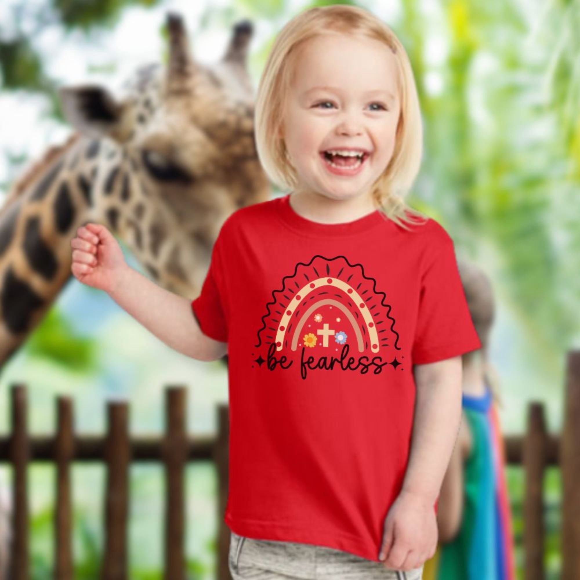 Be Fearless Toddler's Fine Jersey Tee Color: Heather Size: 2T Jesus Passion Apparel