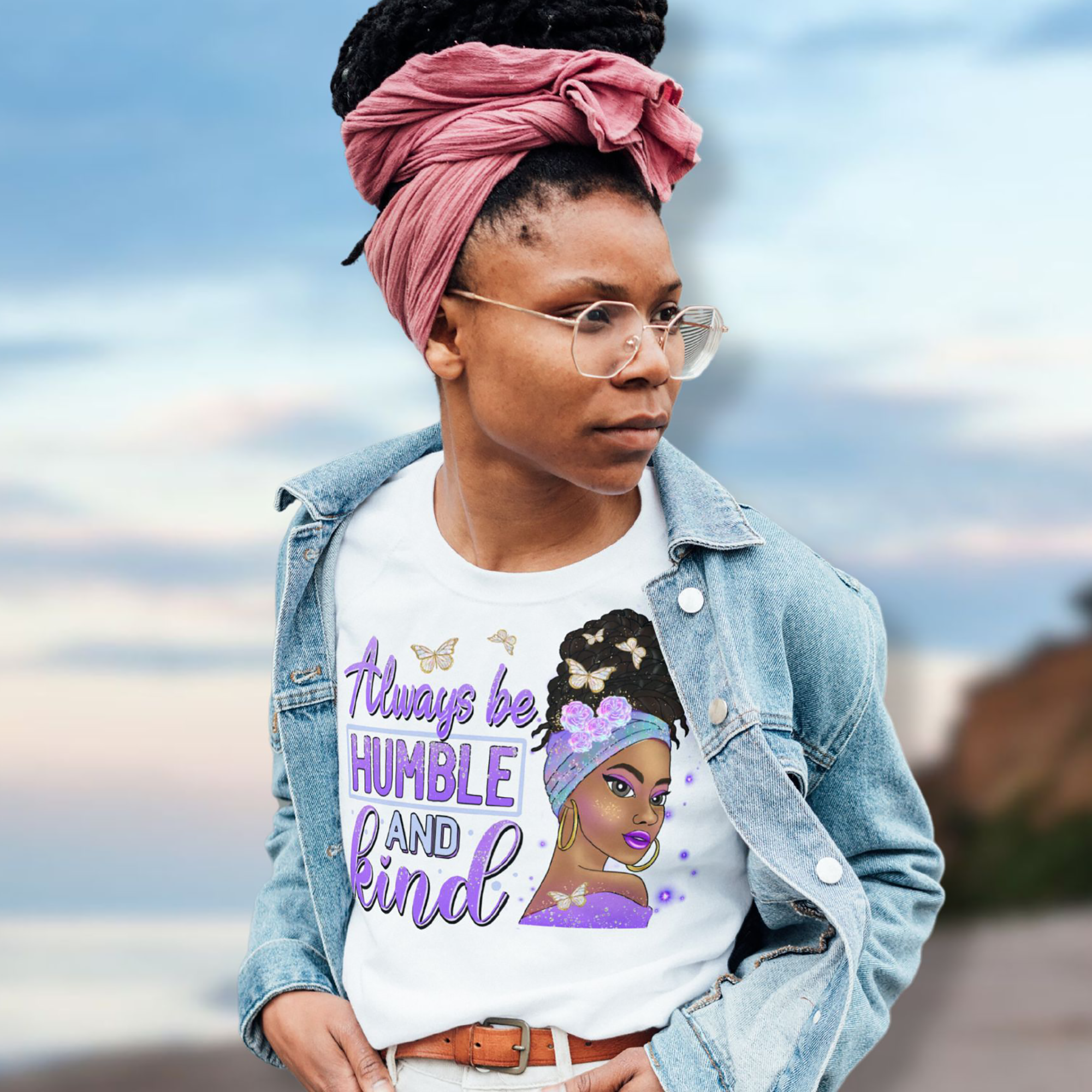 Always Be Humble and Kind Women's Relaxed Fit T-Shirt Color: Heather Prism Lilac Size: S Jesus Passion Apparel