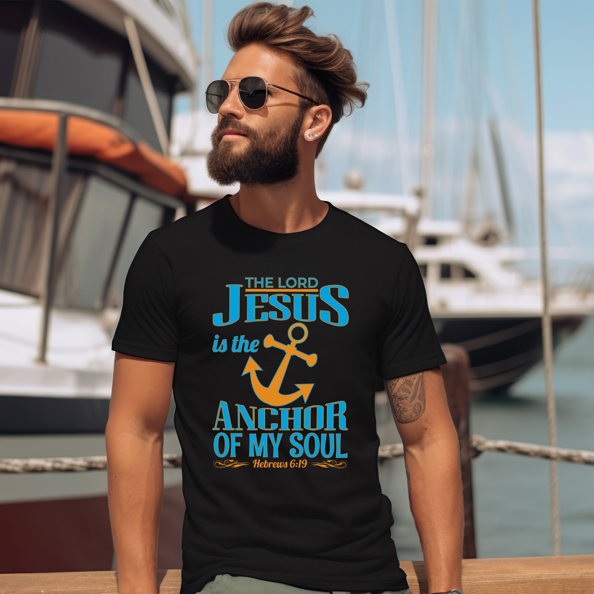 Anchor of My Soul T-Shirt black Jesus Passion Apparel