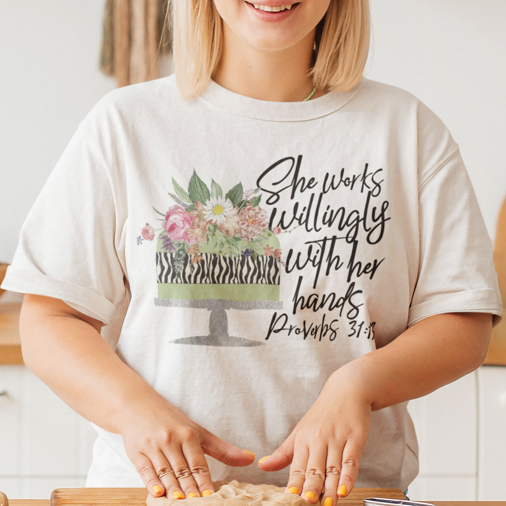 Baker-she_works_willingly_T-shirt_Women_1 jp apparel