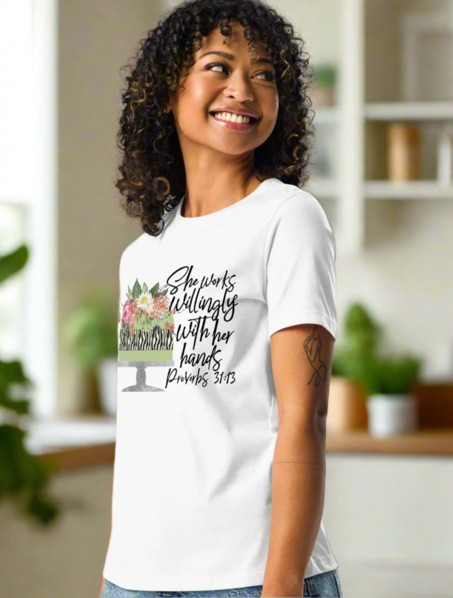 Baker-she_works_willingly_T-shirt_Women_9 Jesus Passion Apparel