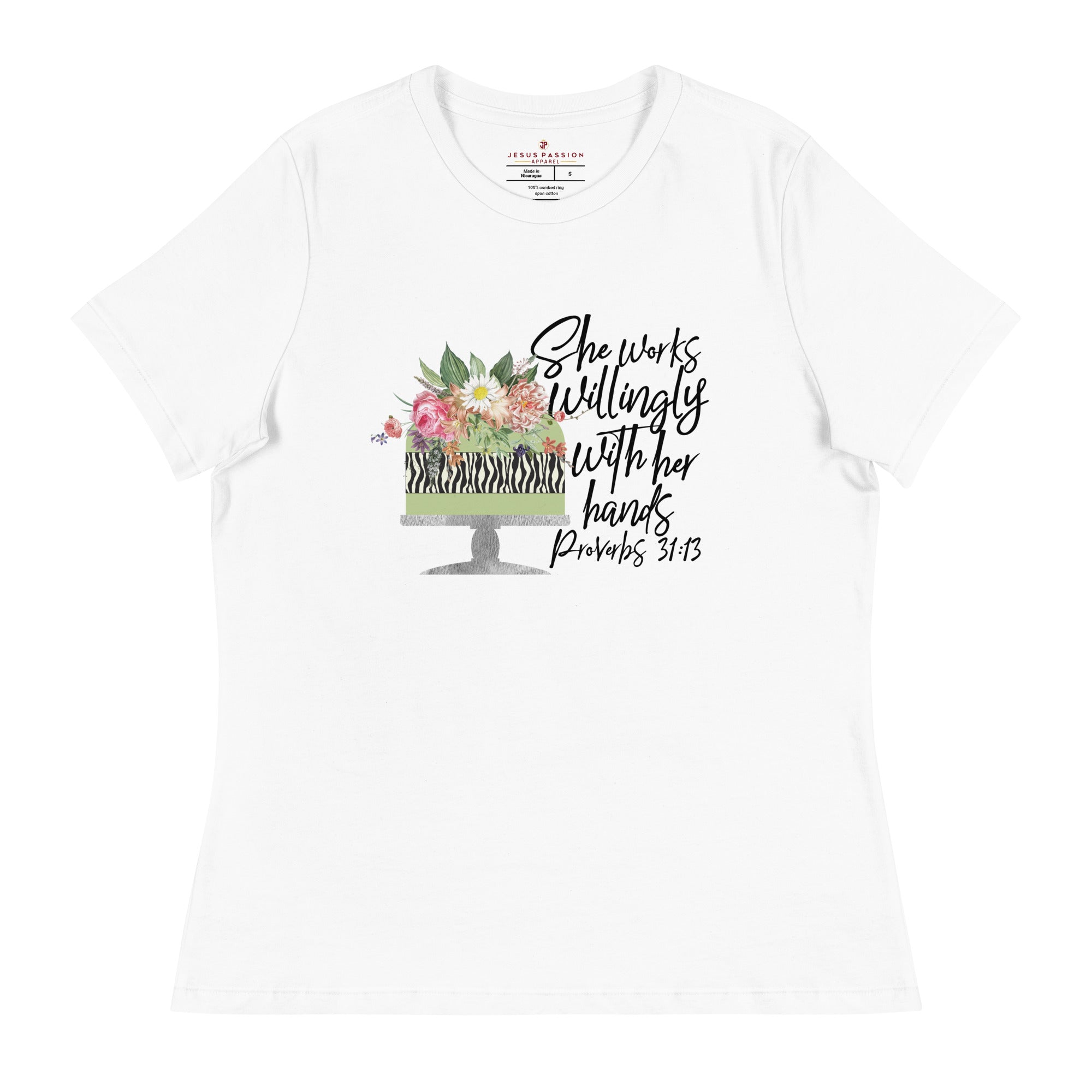 Baker-she_works_willingly_T-shirt_Women flat JP Apparel